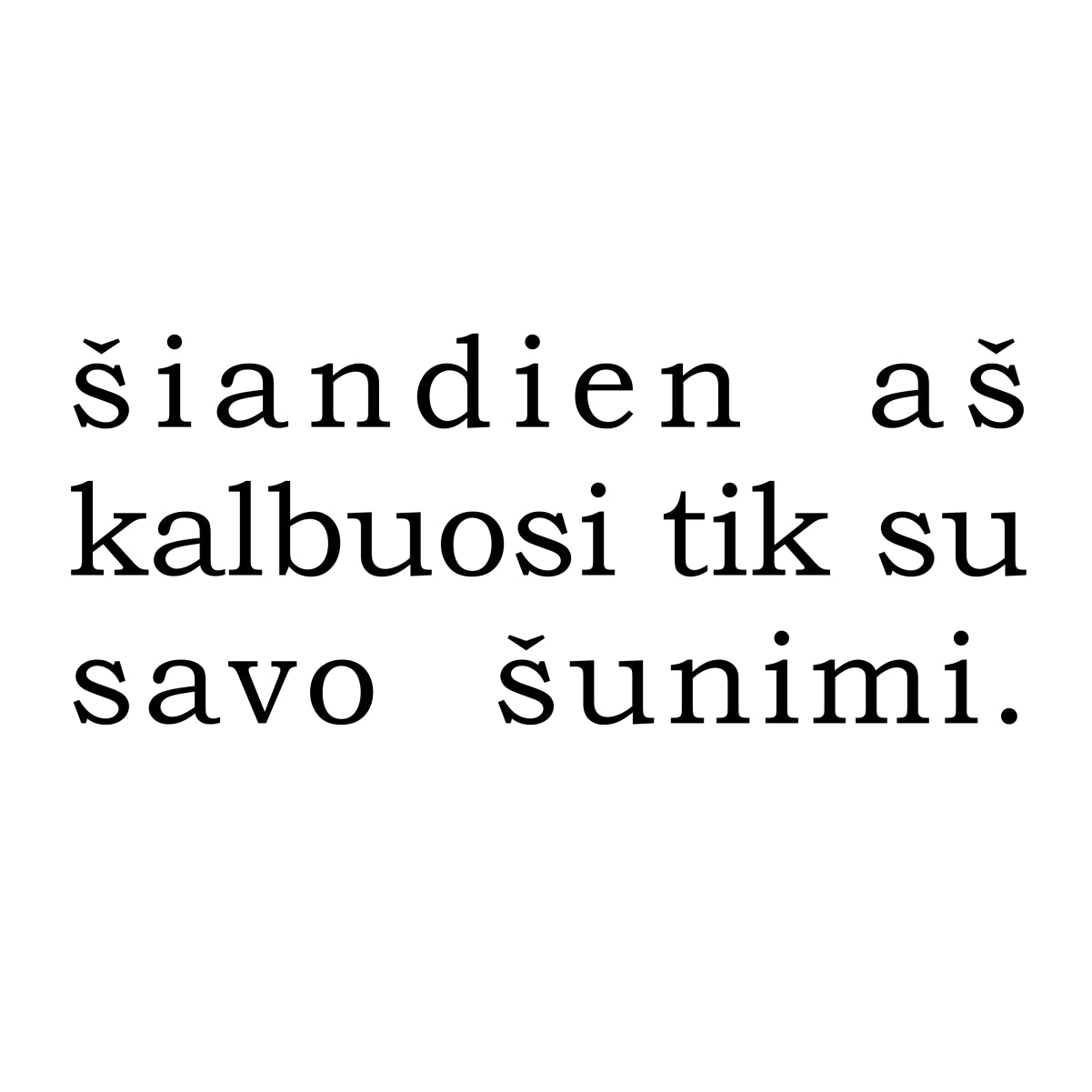 Baltas džemperis be gobtuvo "Šiandien aš kalbuosi tik su savo šunimi"