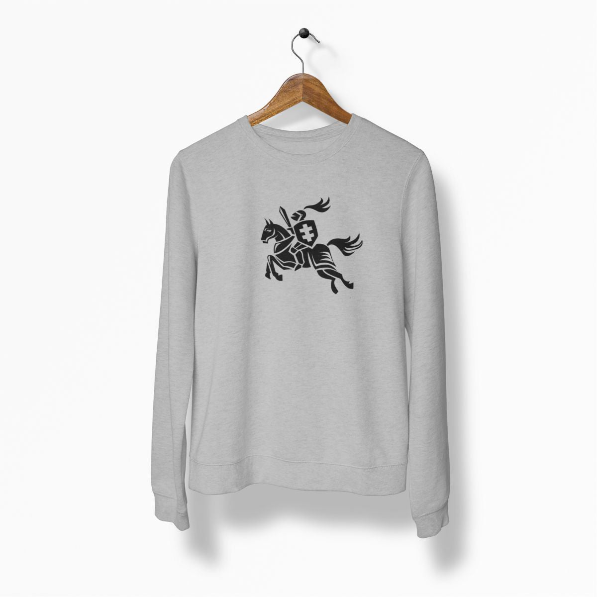 Pilkas UNISEX džemperis "Vienspalvis Vytis be užrašo" PASKUTINIAI VIENETAI (S, L, XL, XXL dydžiai)