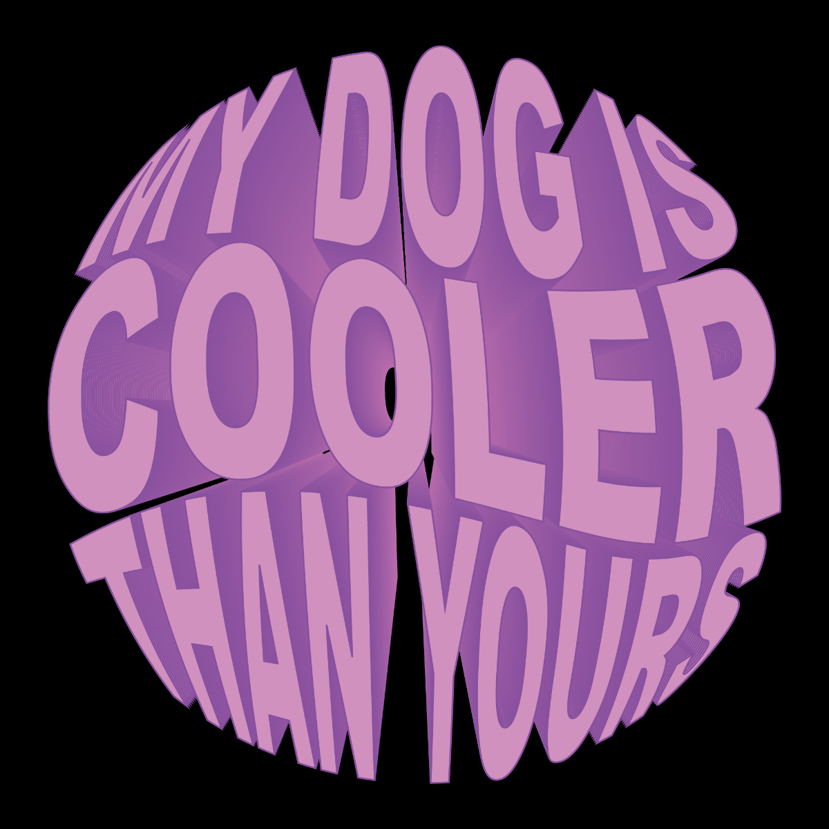 Juodi UNISEX marškinėliai "My dog is cooler than yours"