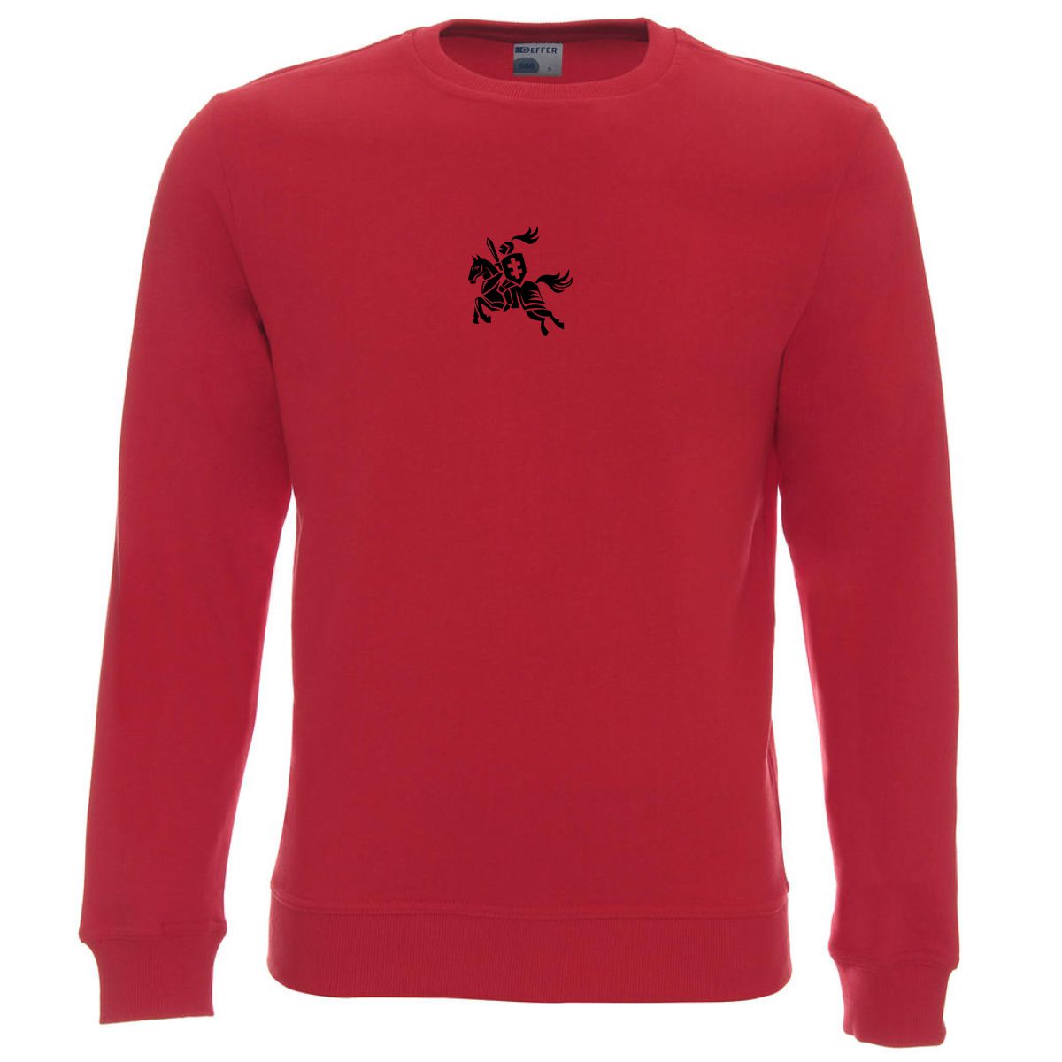 Raudonas UNISEX džemperis "Vienspalvis vytis be užrašo" PASKUTINIAI VIENETAI (S, L, XL, XXL dydis)