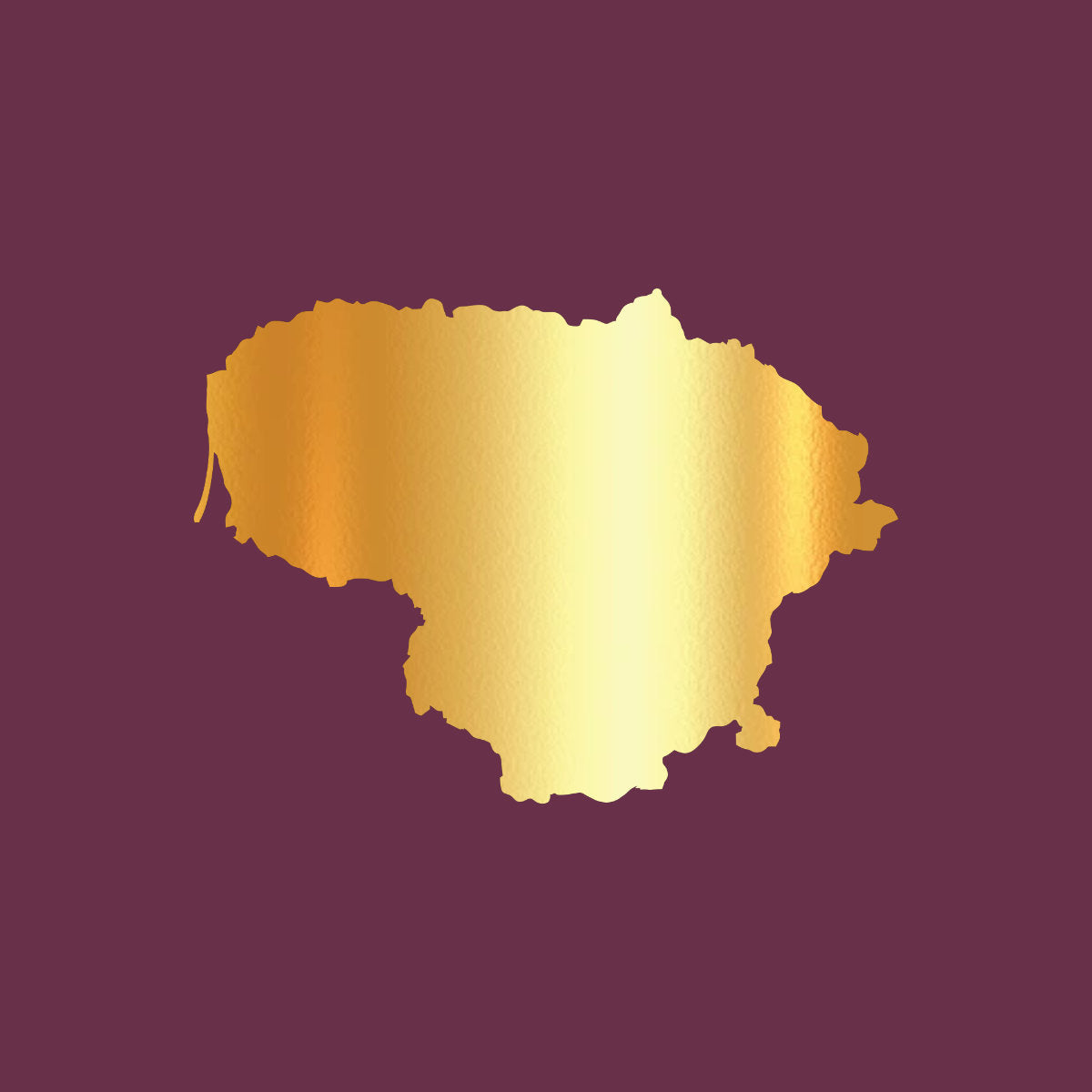 Burgundiški UNISEX marškinėliai su auksiniu marginimu "Auksinė Lietuva“