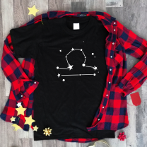 Juodi unisex marškinėliai zodiakas "Svarstyklės“ Pagaminta prekė (M dydis)