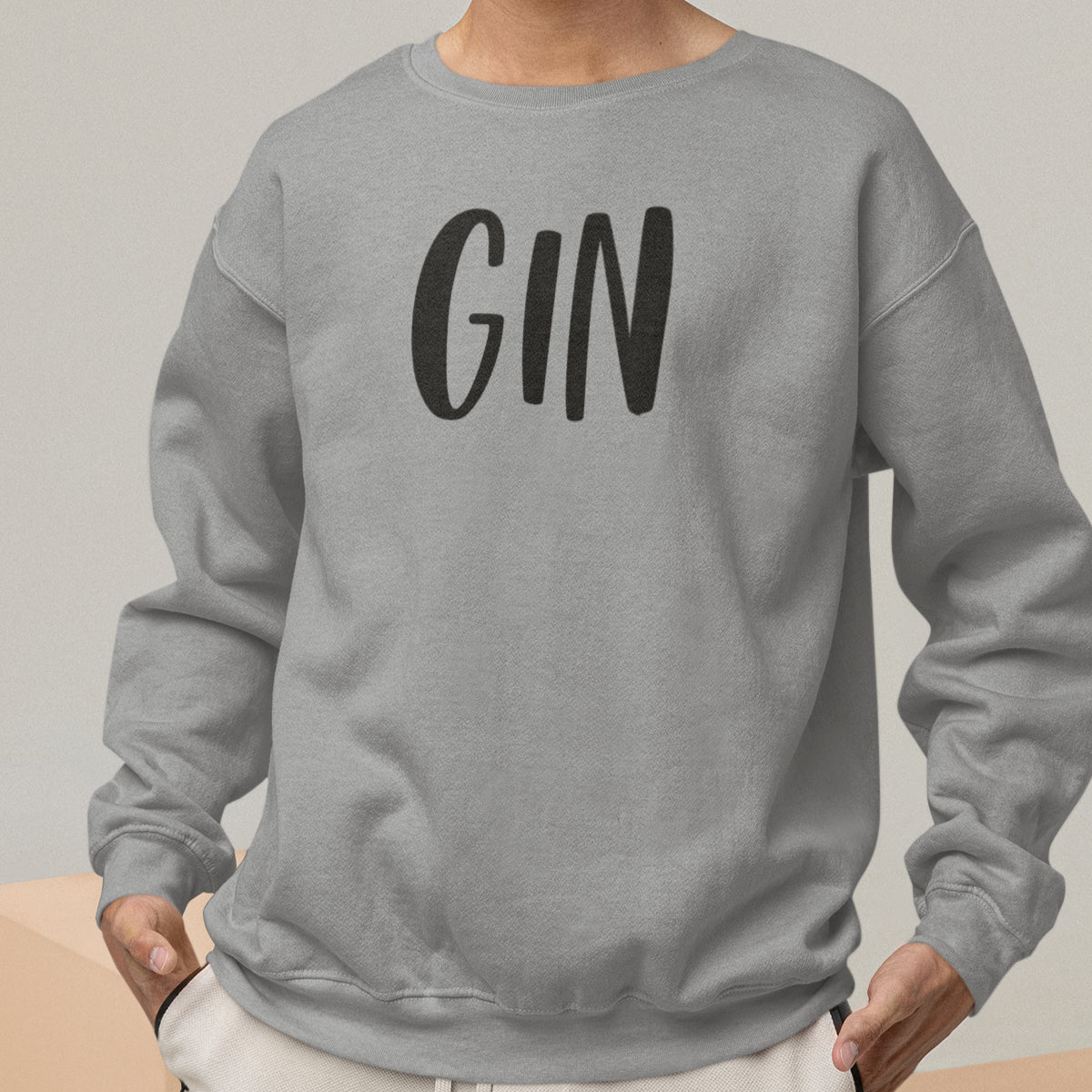 Pilki džemperiai be gobtuvu poroms "Gin&Tonic“ Vyriškas dizainas