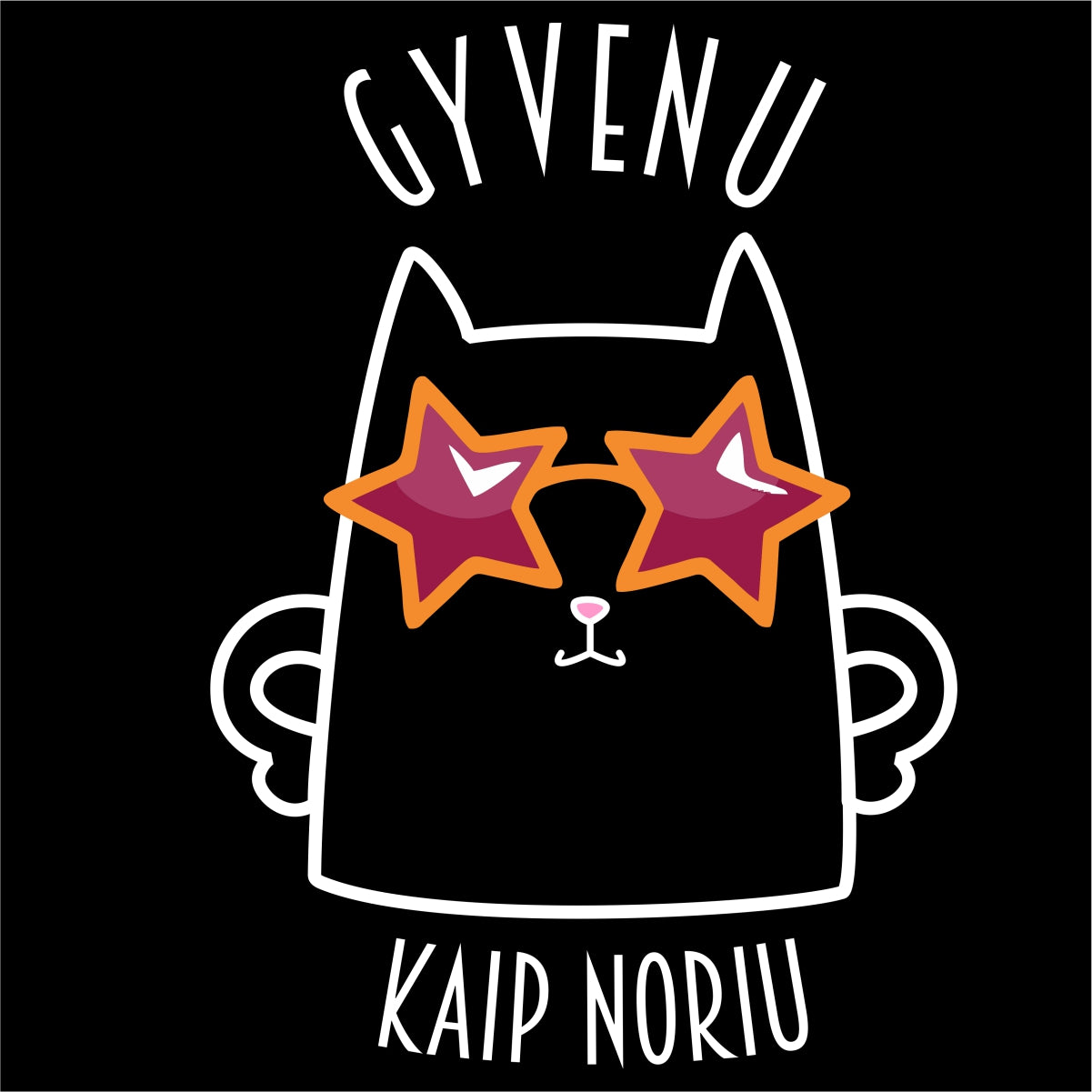 Juodas UNISEX džemperis be gobtuvo "Gyvenu kaip noriu NAUJAS"