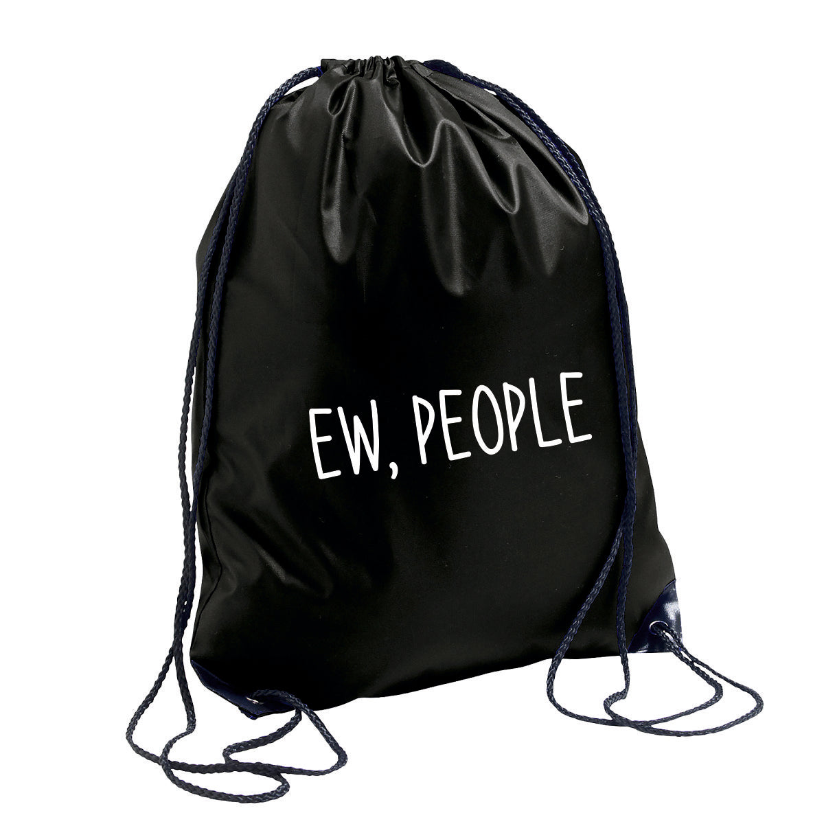 Juoda sportinė kuprinė su aplikacija "Ew“