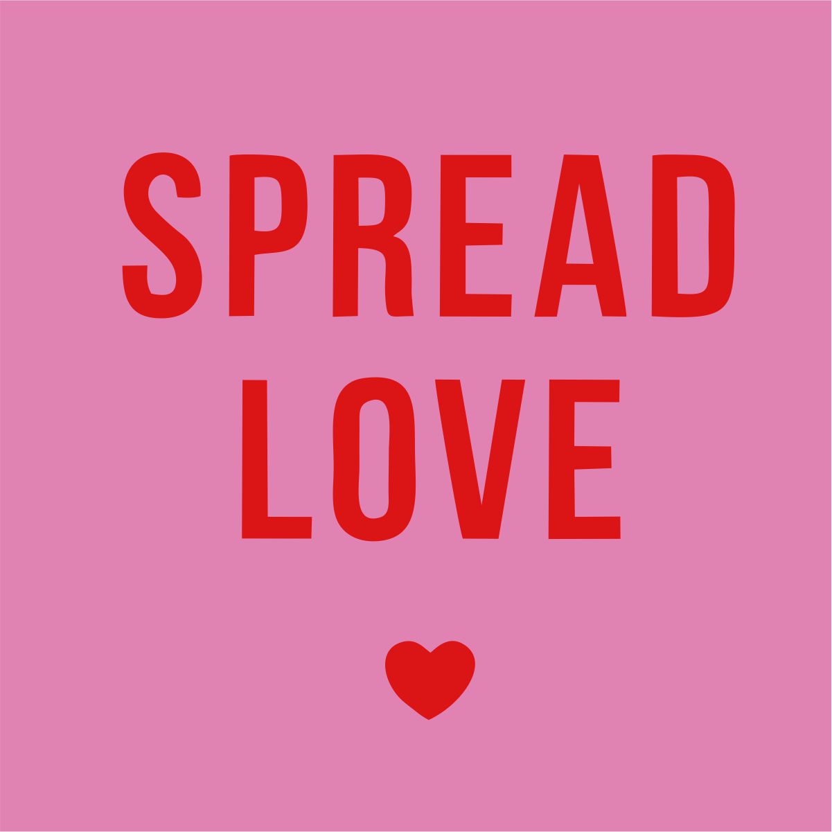 Rožiniai UNISEX marškinėliai "Spread love“