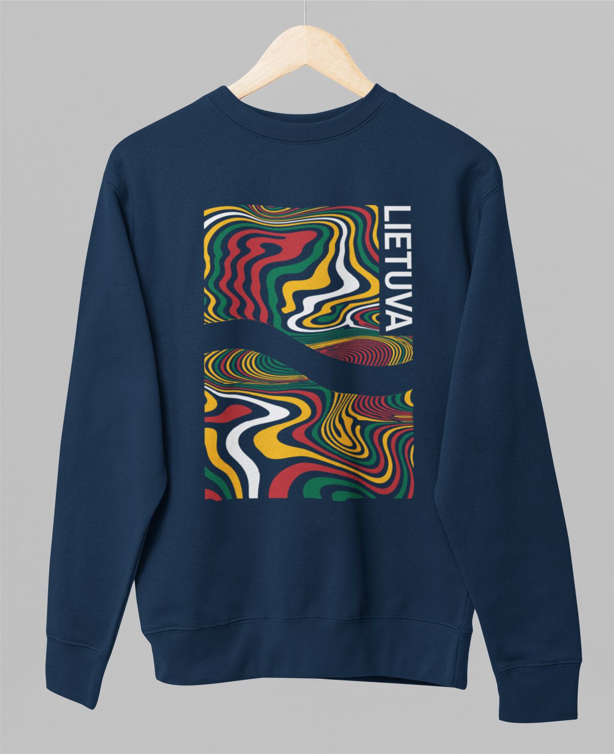 Mėlynas džemperis be gobtuvo "Brangios spalvos"