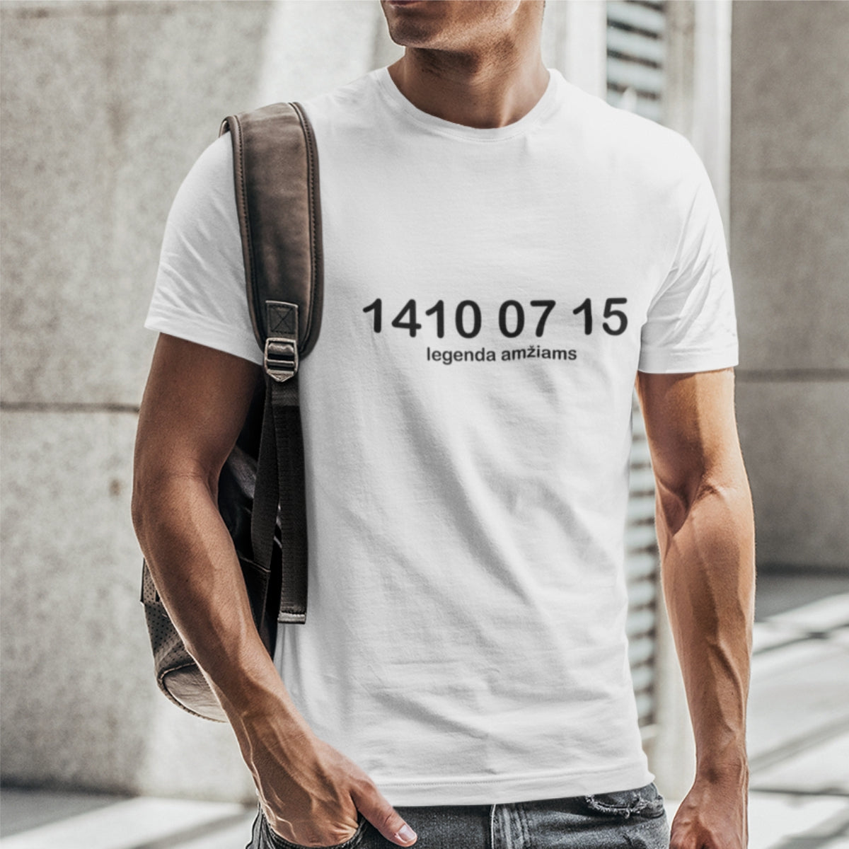 Balti unisex marškinėliai "Legenda amžiams"