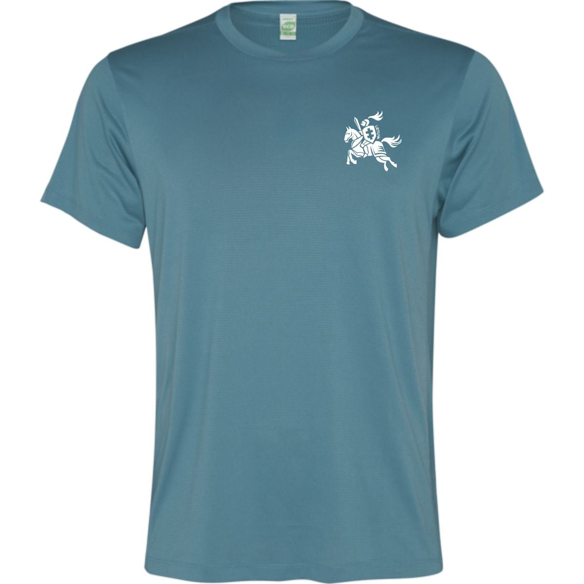 Kvėpuojantys sportiniai vyriški marškinėliai su logotipu "Vienspalvis Vytis"