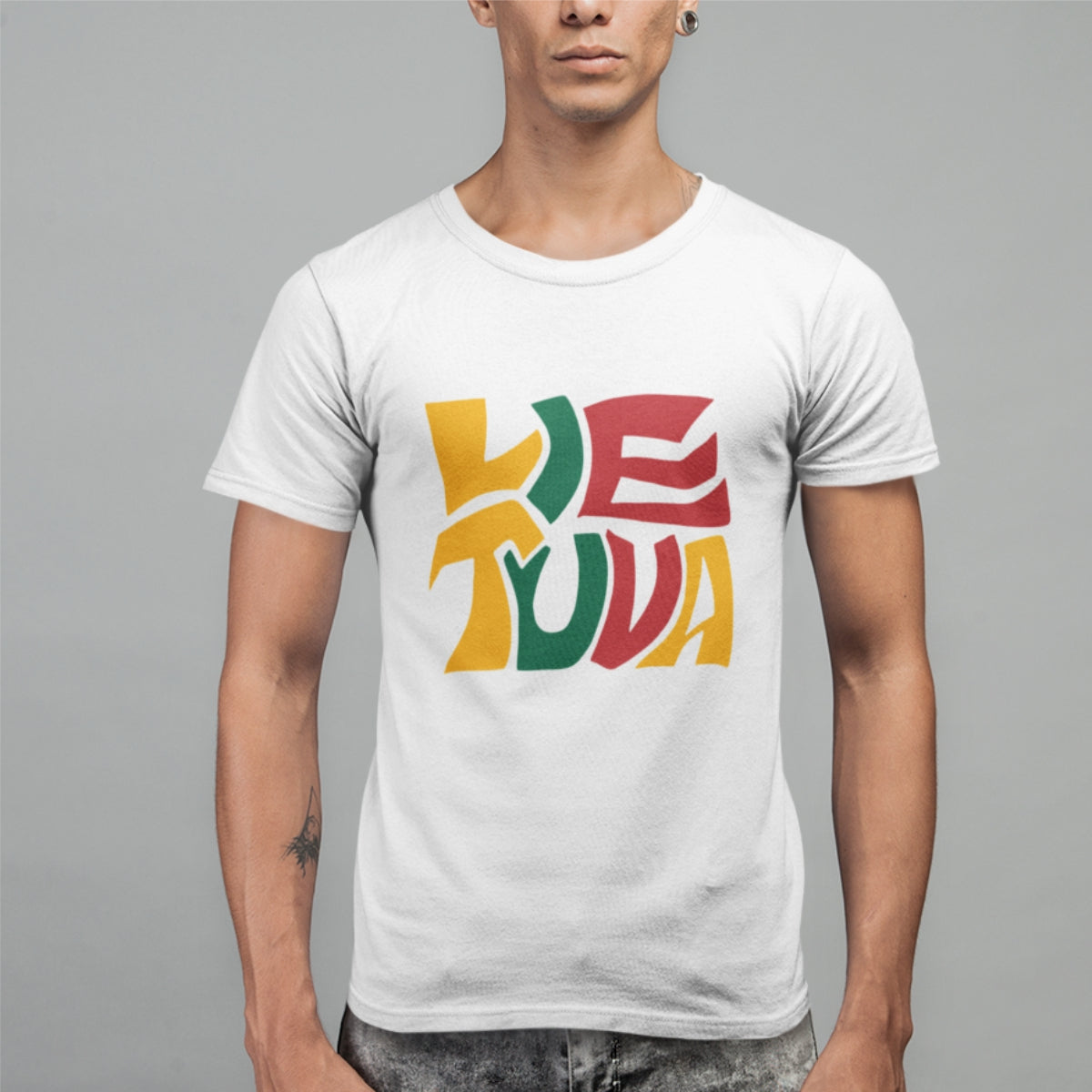 Balti unisex marškinėliai "Mano šalis"
