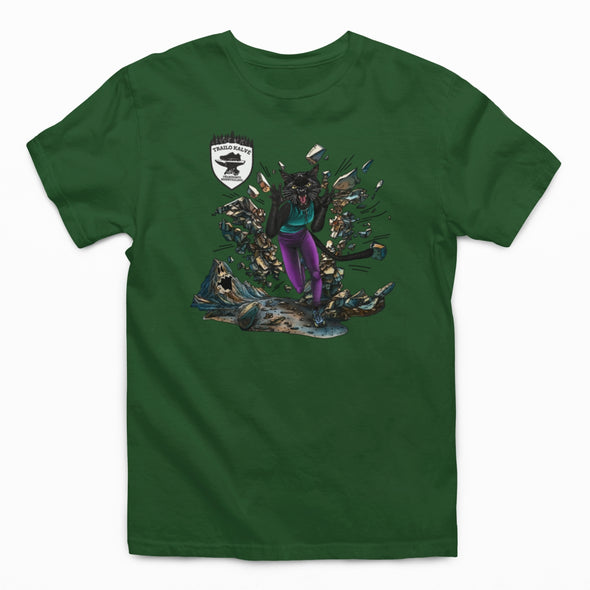 Žali Trailo Kalvės marškinėliai "Katė"