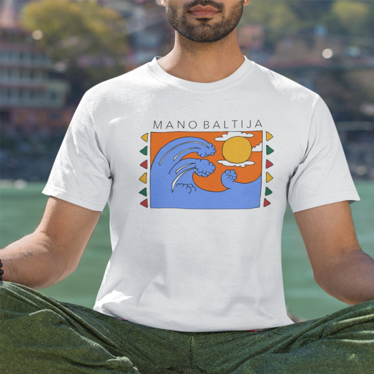 Balti unisex marškinėliai "Mano Baltija"