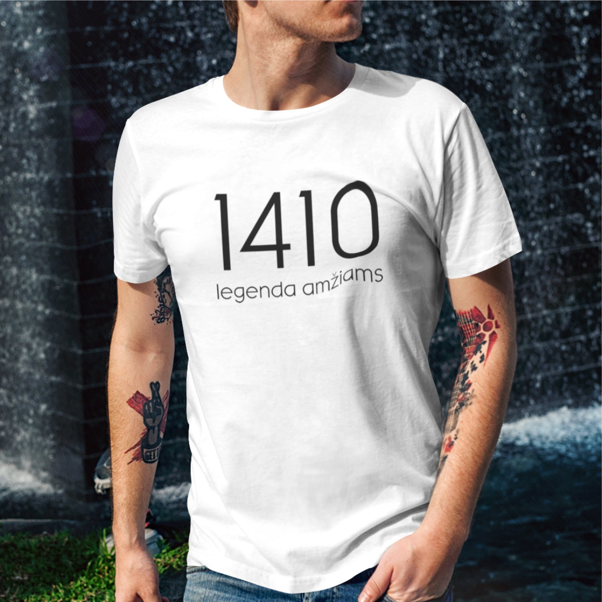 Balti unisex marškinėliai "1410"