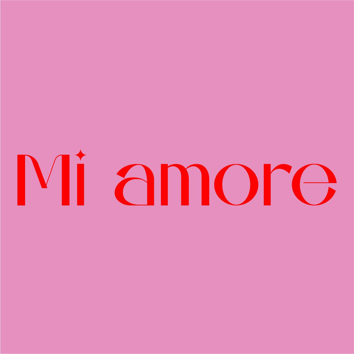 Rožiniai unisex marškinėliai "Mi amore"