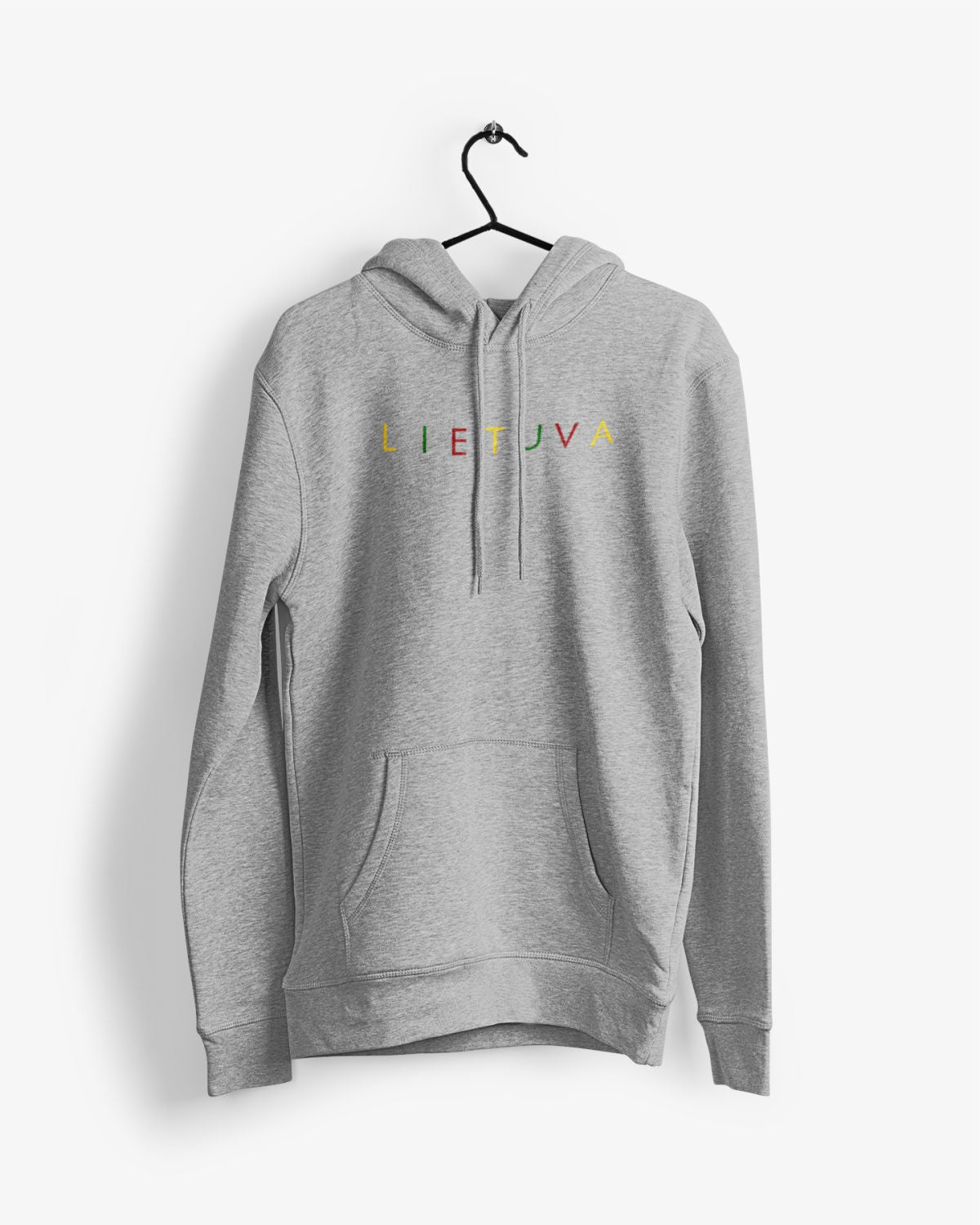Pilkas UNISEX džemperis su gobtuvu "Spalvota Lietuva" PASKUTINIAI VIENETAI (Spencer)