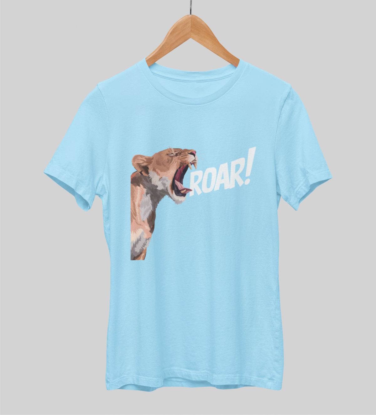 Melsvi unisex marškinėliai "Roar"