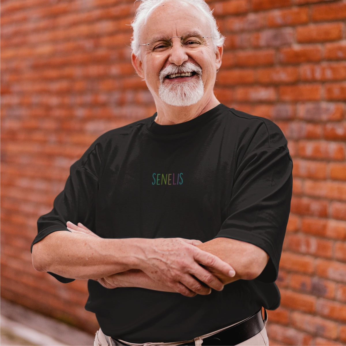 Juodi UNISEX marškinėliai "Senelis"