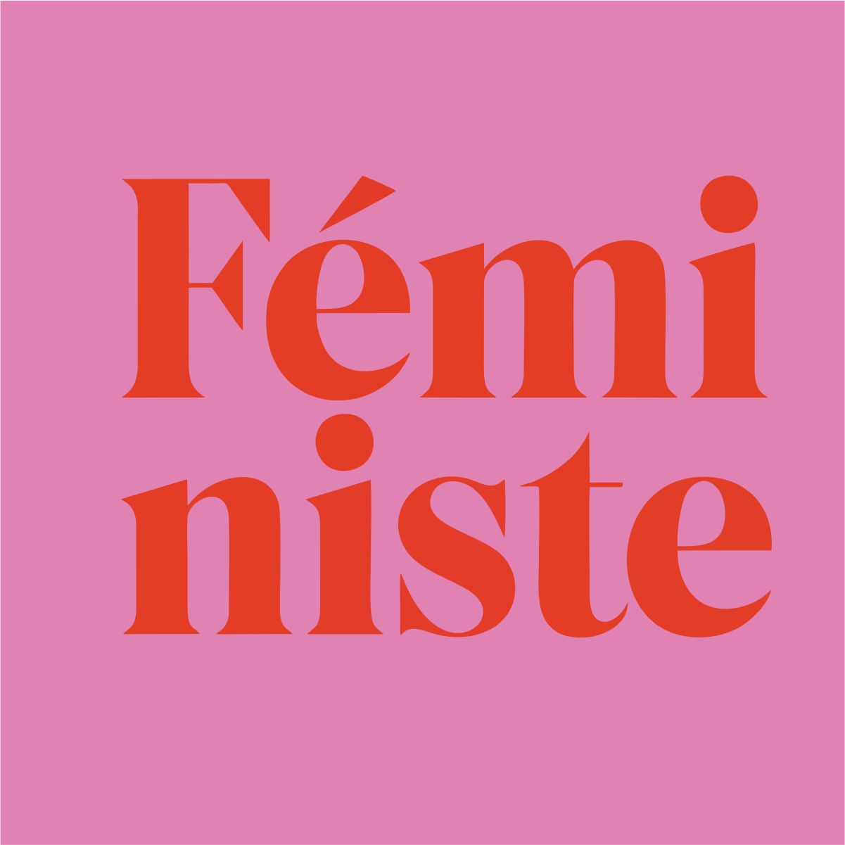 Rožiniai UNISEX marškinėliai "Feministe“