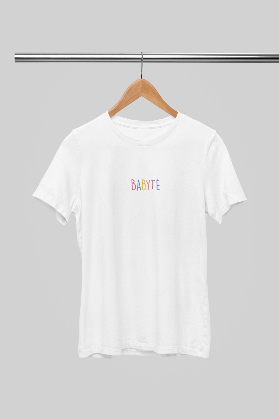 Balti UNISEX marškinėliai "Babytė“
