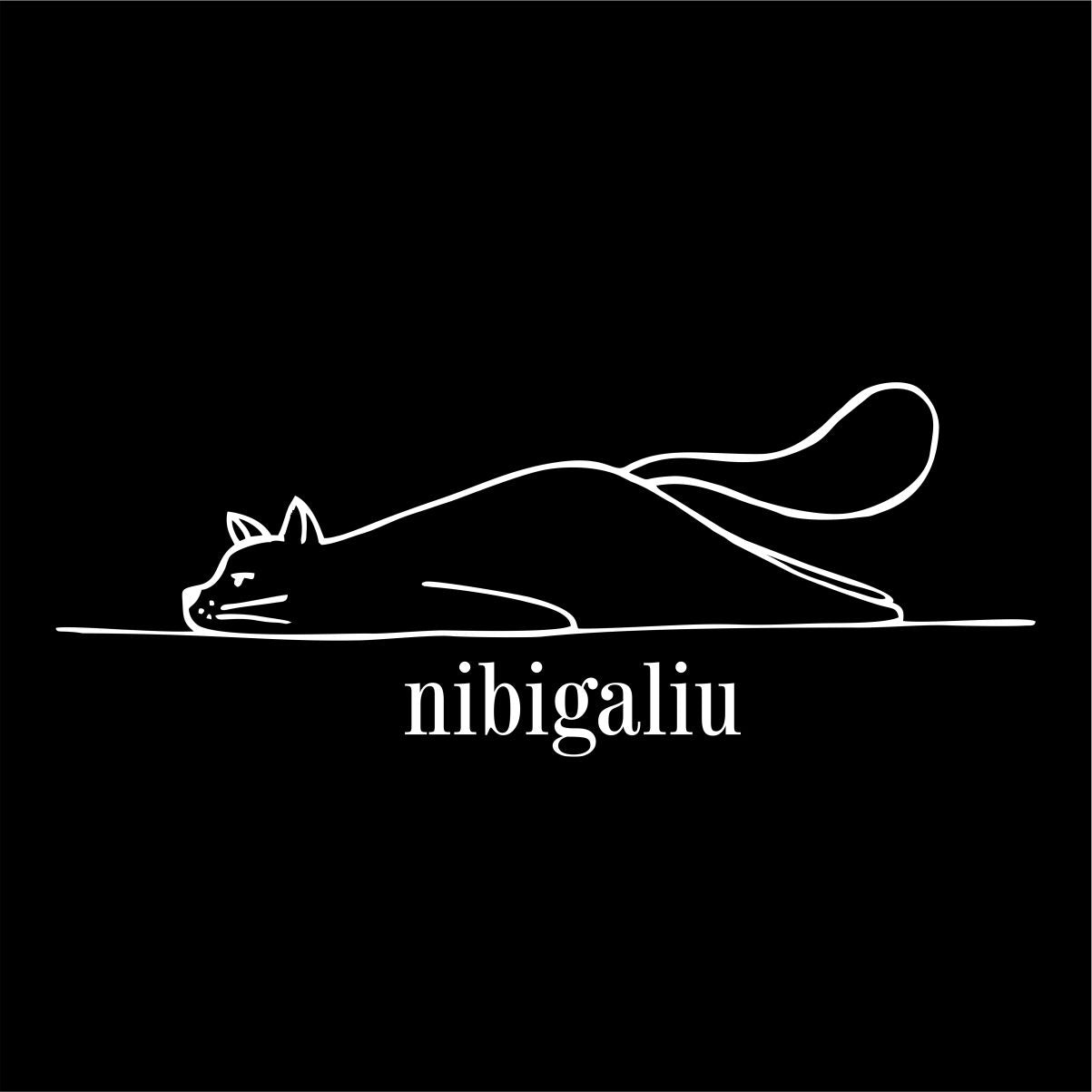 Juodi moteriški marškinėliai "Nibigaliu“