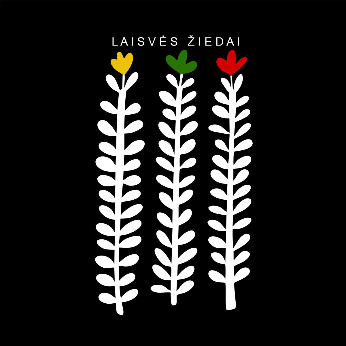 Juodas džemperis be gobtuvo "Laisvės žiedai"