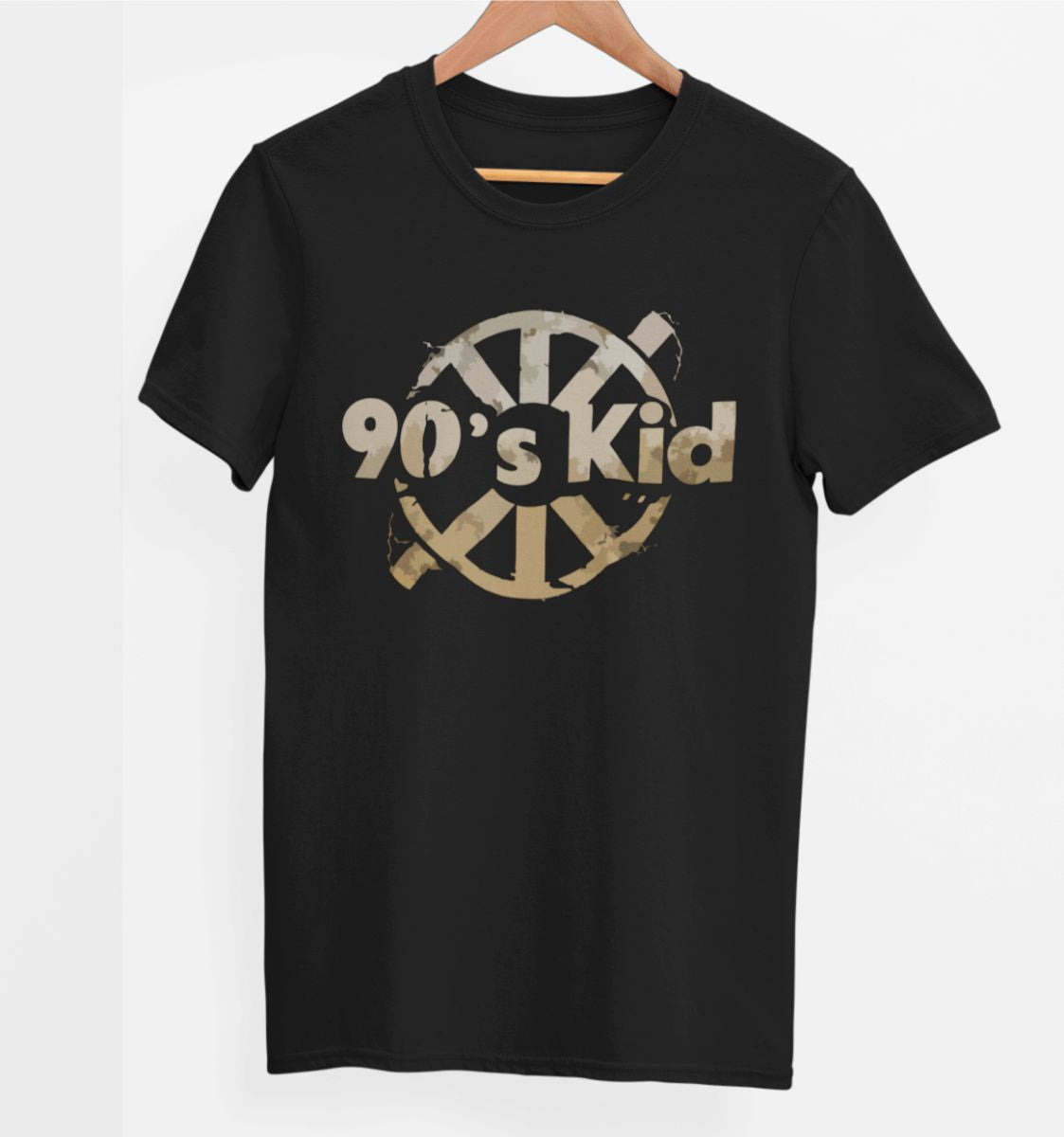 Juodi UNISEX marškinėliai "90's kid"