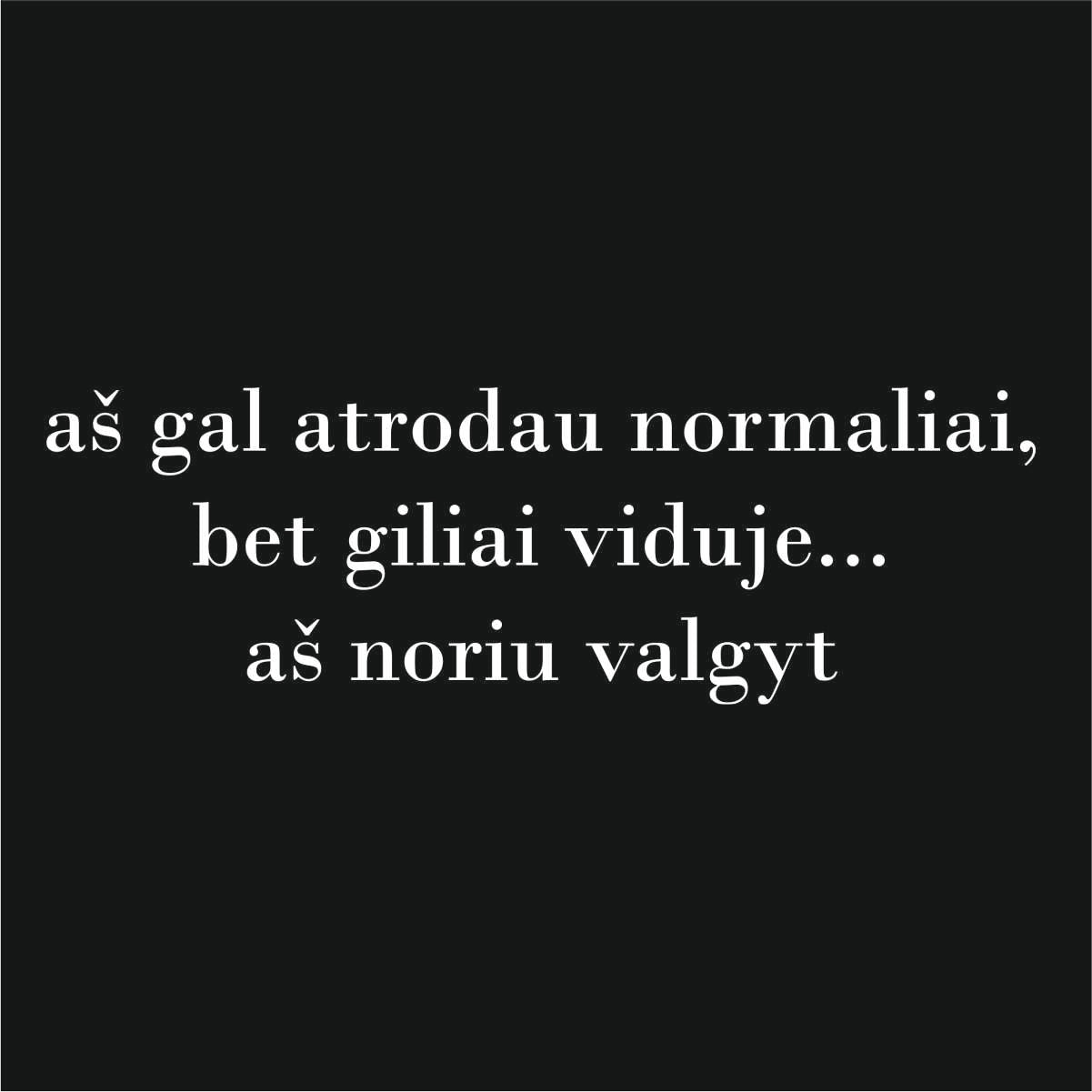 Juodas džemperis be gobtuvo "Giliai viduje"