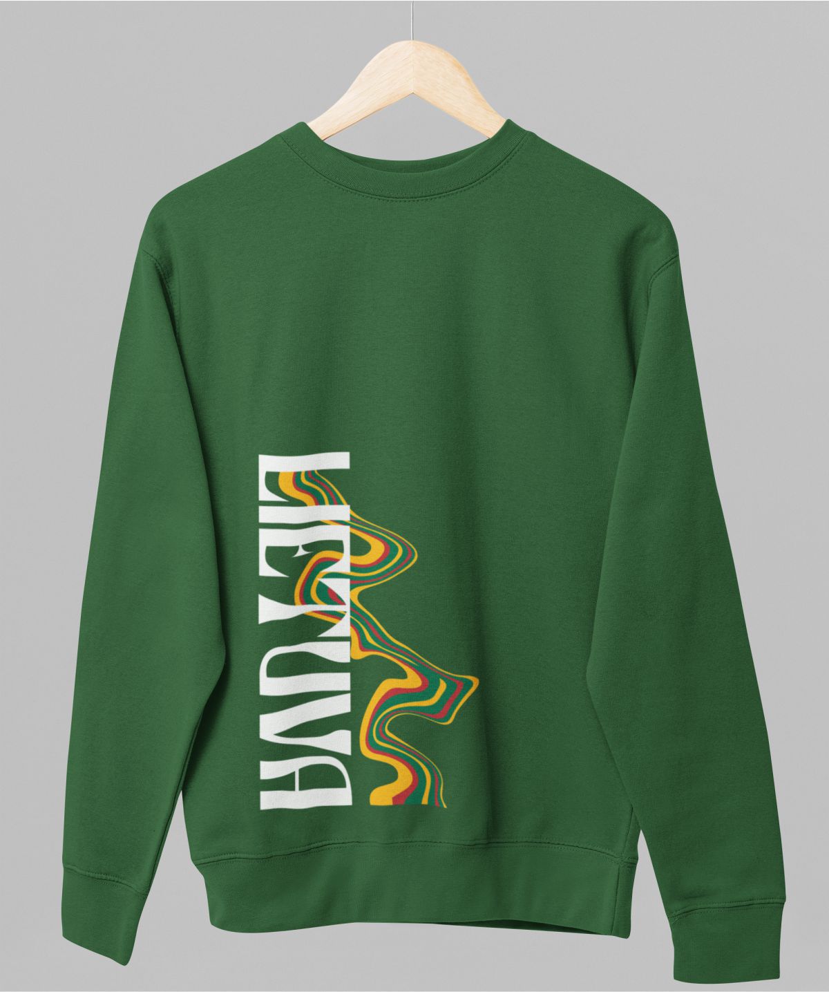 Tamsiai žalias džemperis be gobtuvo "Lietuvos ryžtas"