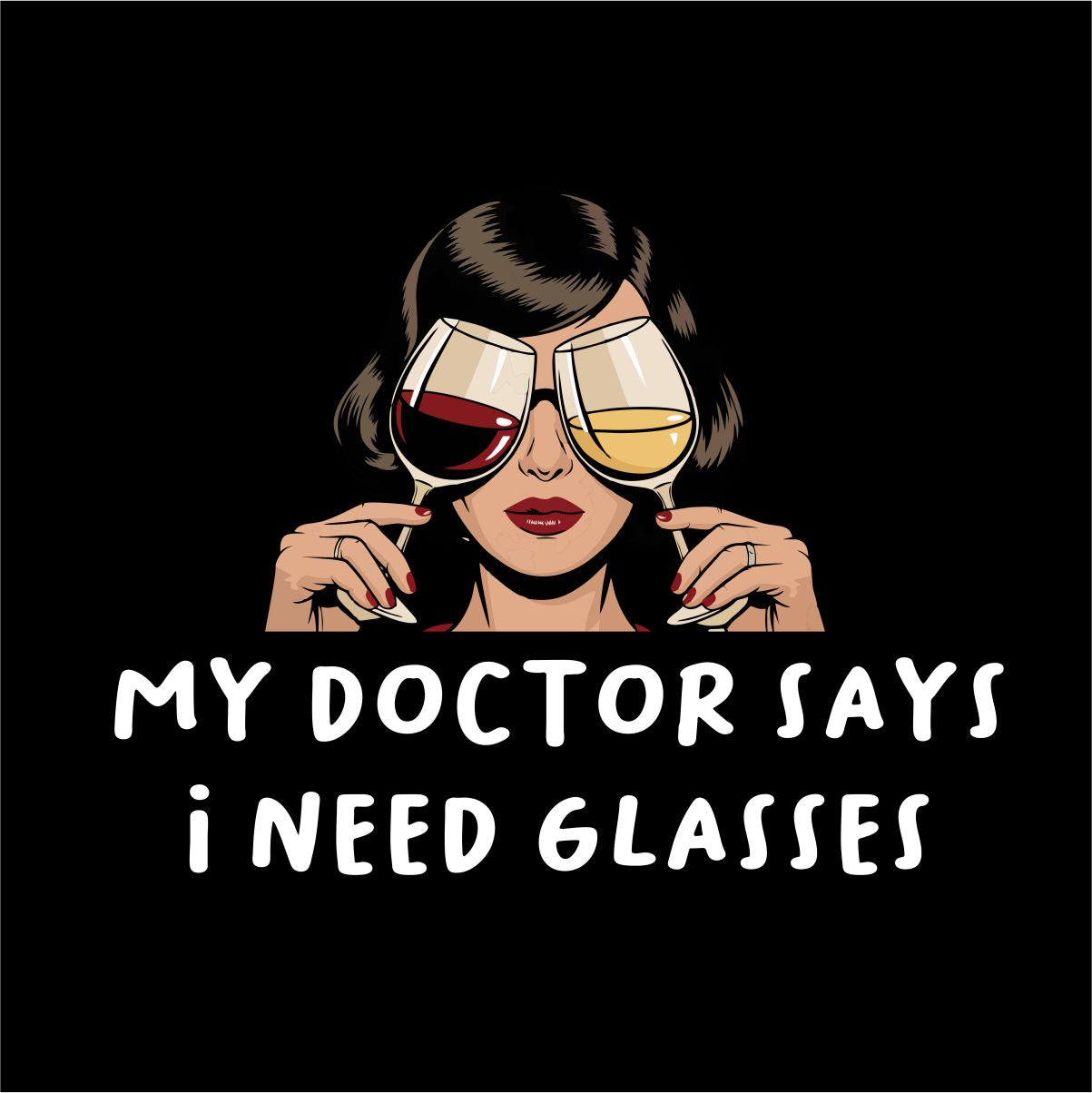 Juodi UNISEX marškinėliai "My doctor says"