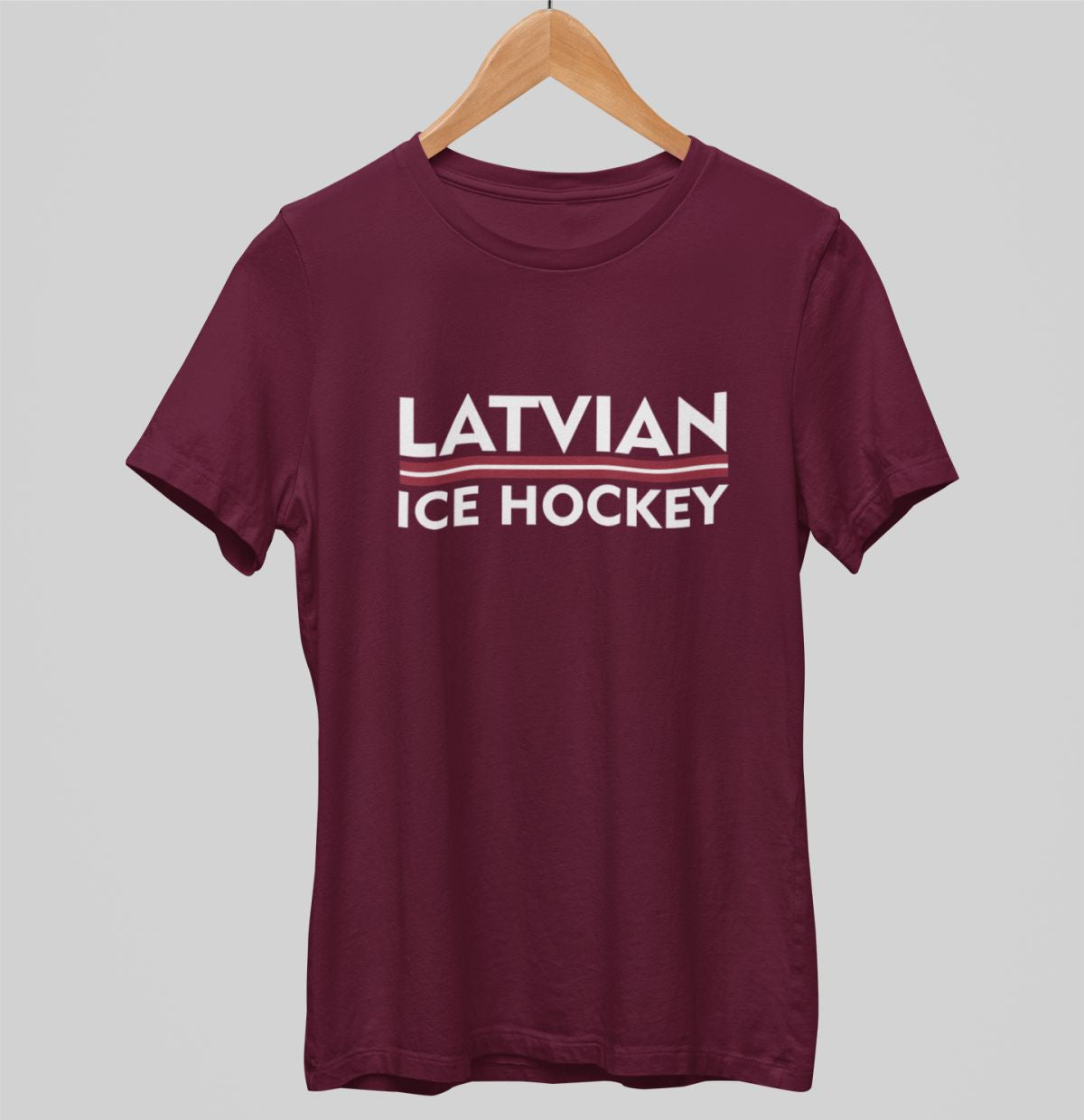 Bordo krāsas uniseksa "Latvian ice hockey"