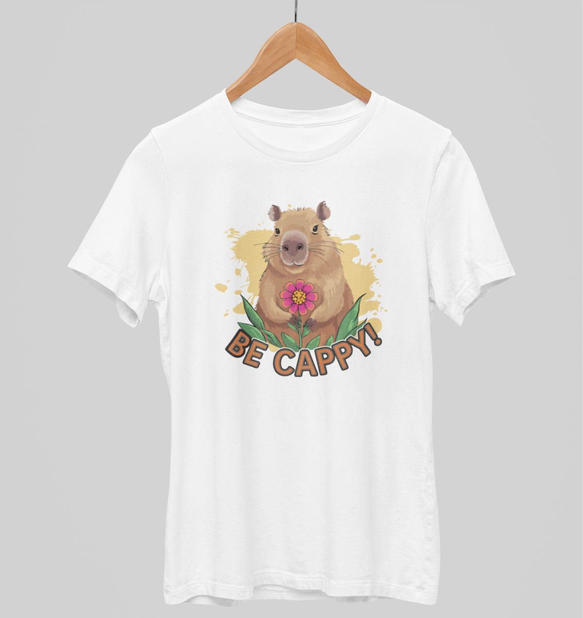 Balti UNISEX marškinėliai "Be cappy"