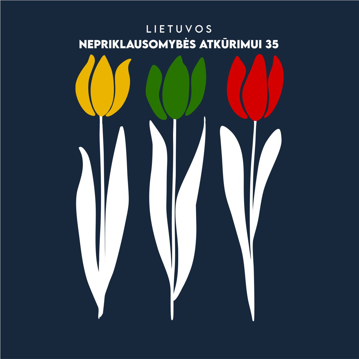 Mėlynas džemperis be gobtuvo "Nepriklausomybės atkūrimui 35"