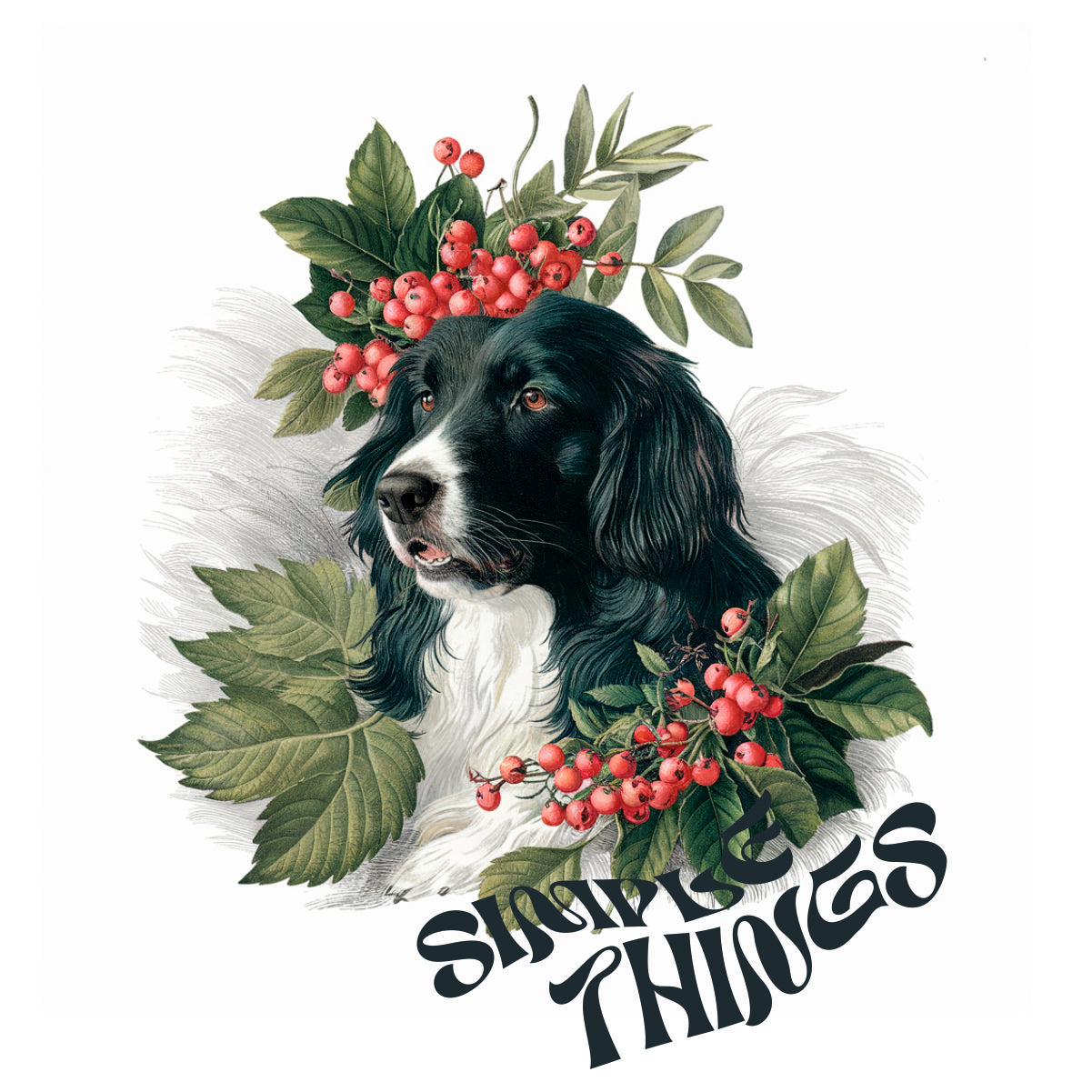 Balti marškinėliai su spauda ant nugaros  "Simple things"