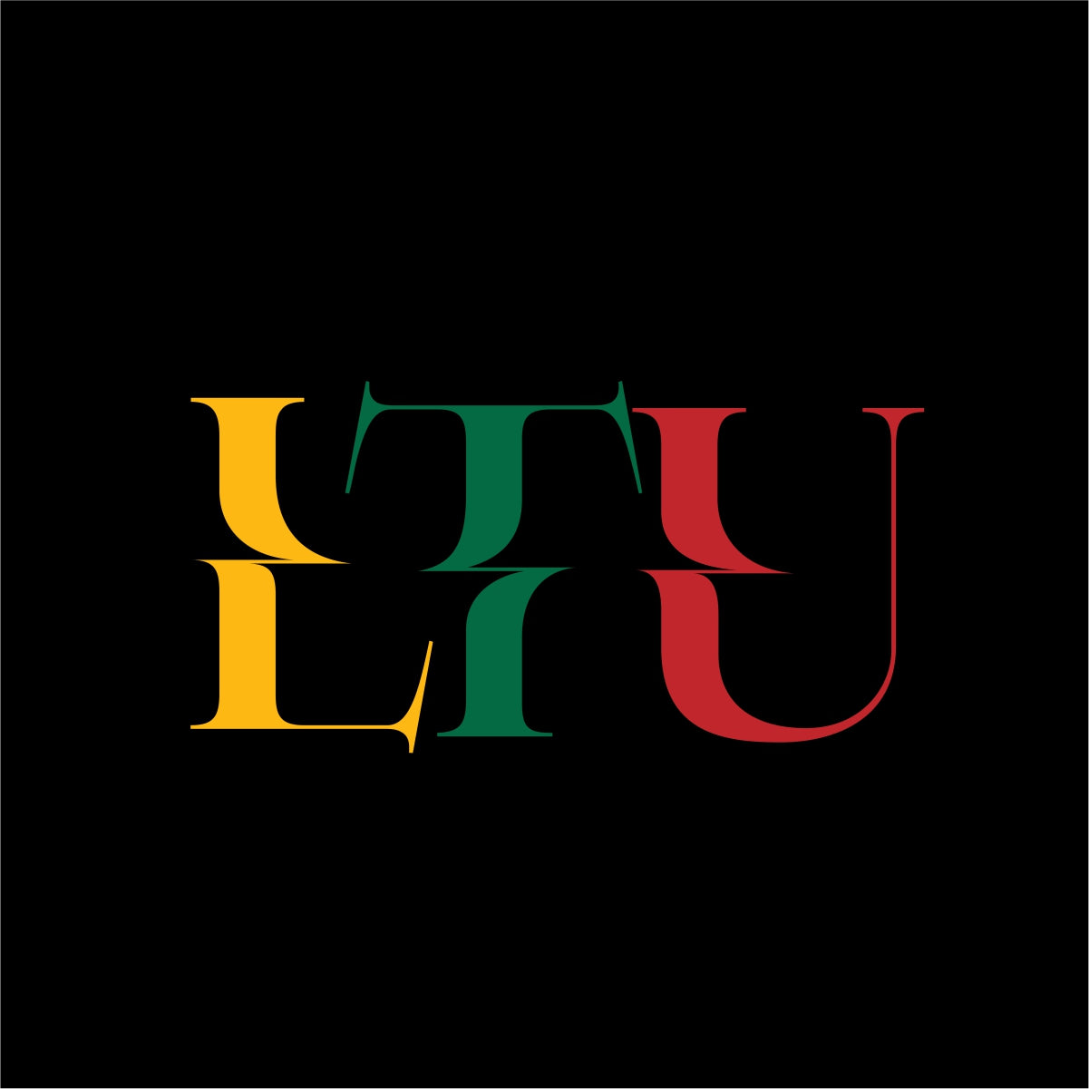 Juodi UNISEX marškinėliai su spauda ant nugaros  "LTU“