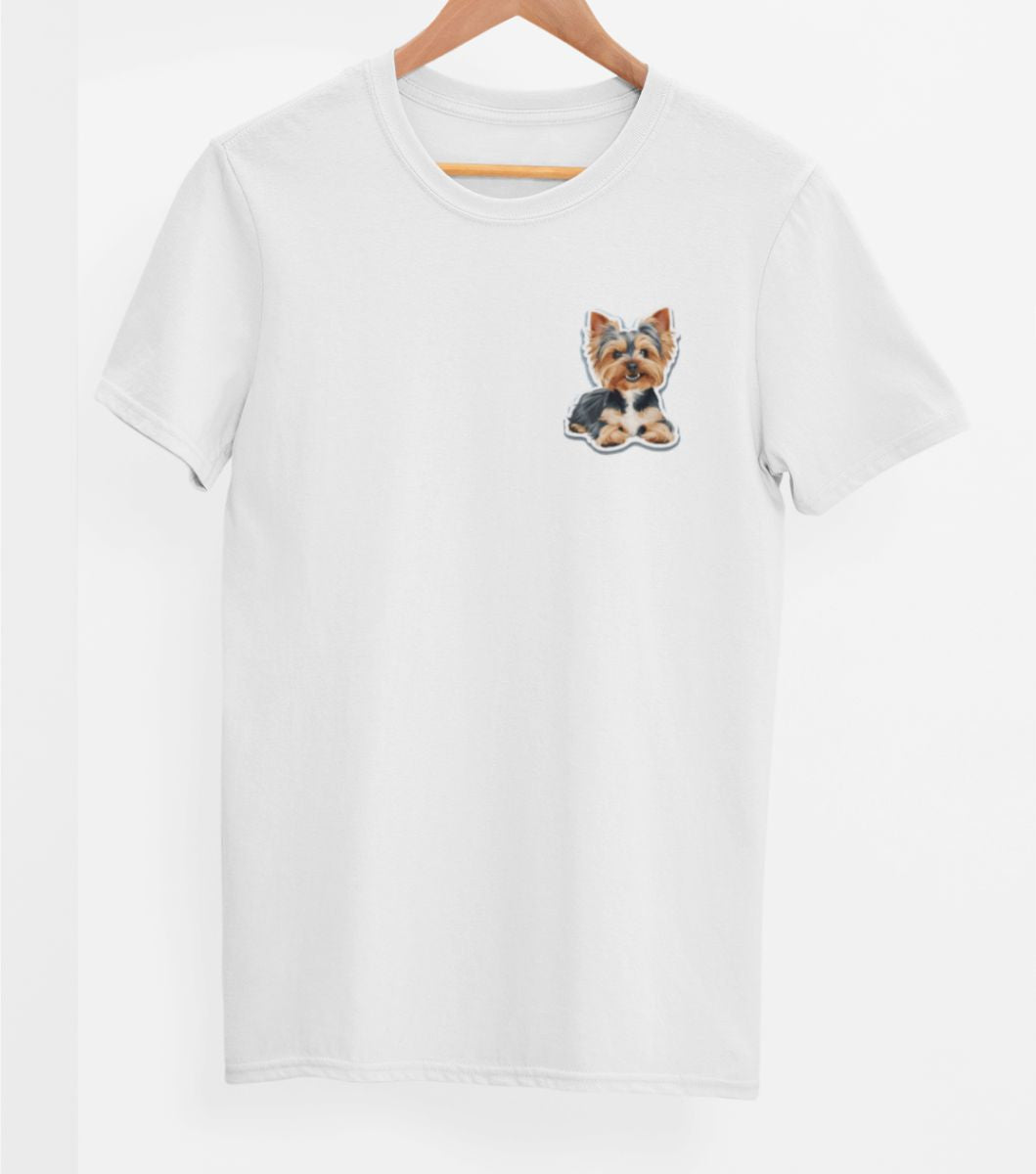 Balti UNISEX marškinėliai "Jorkšyro terjeras"