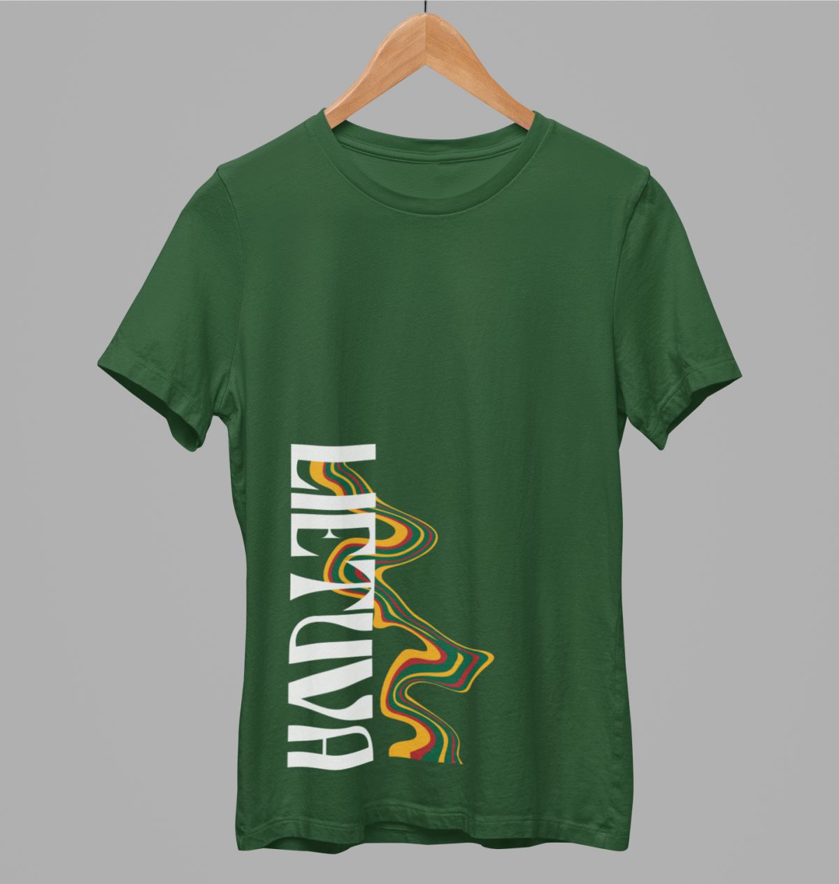 Tamsiai žali UNISEX marškinėliai "Lietuvos ryžtas"