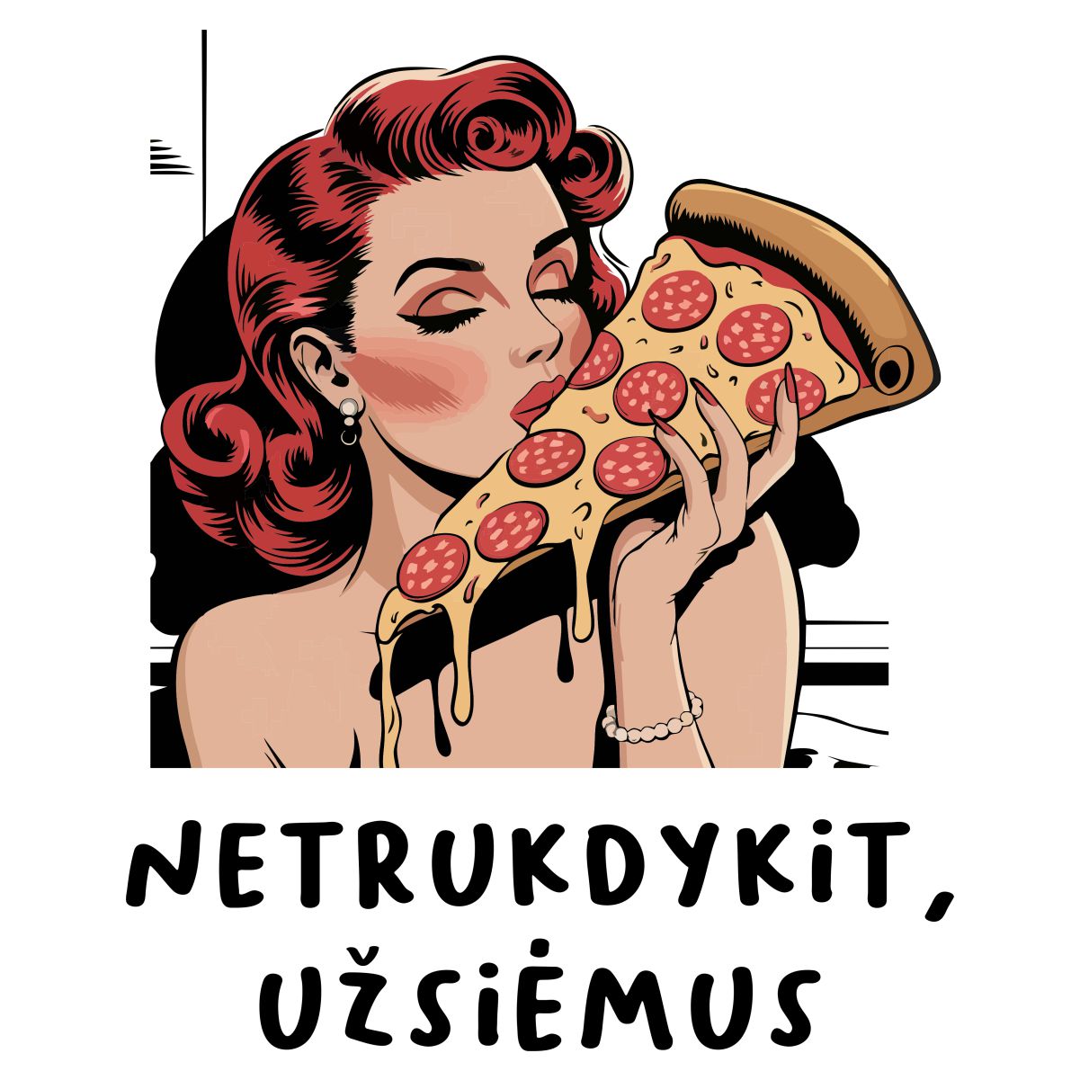 Balti  UNISEX marškinėliai "Netrukdykit, užsiėmus"