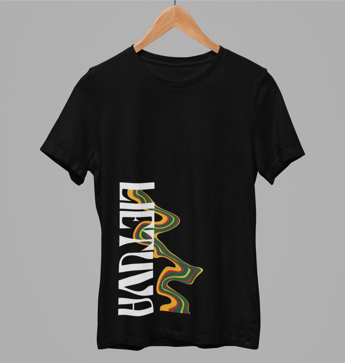 Juodi UNISEX marškinėliai "Lietuvos ryžtas"