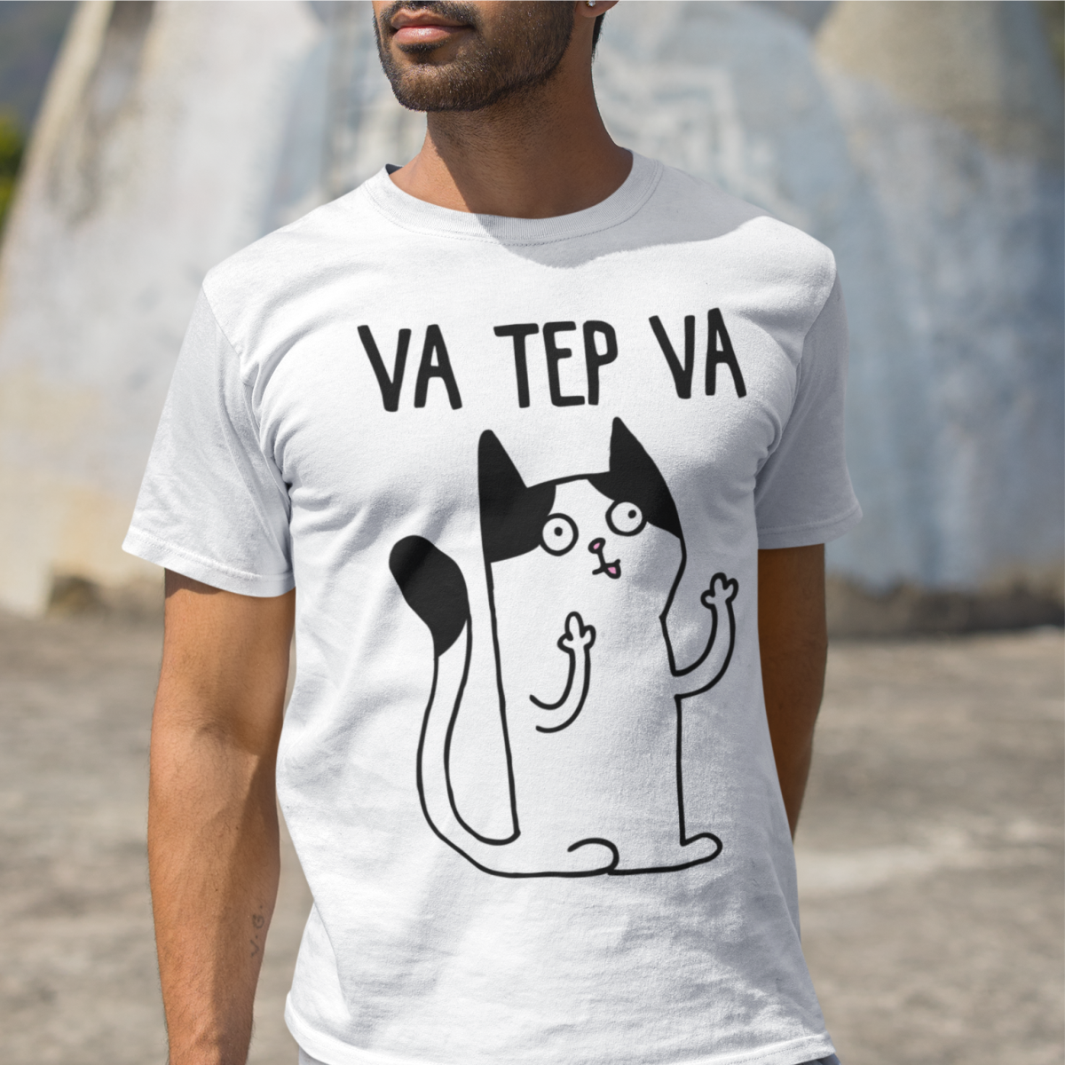Balti UNISEX marškinėliai "Va tep va"