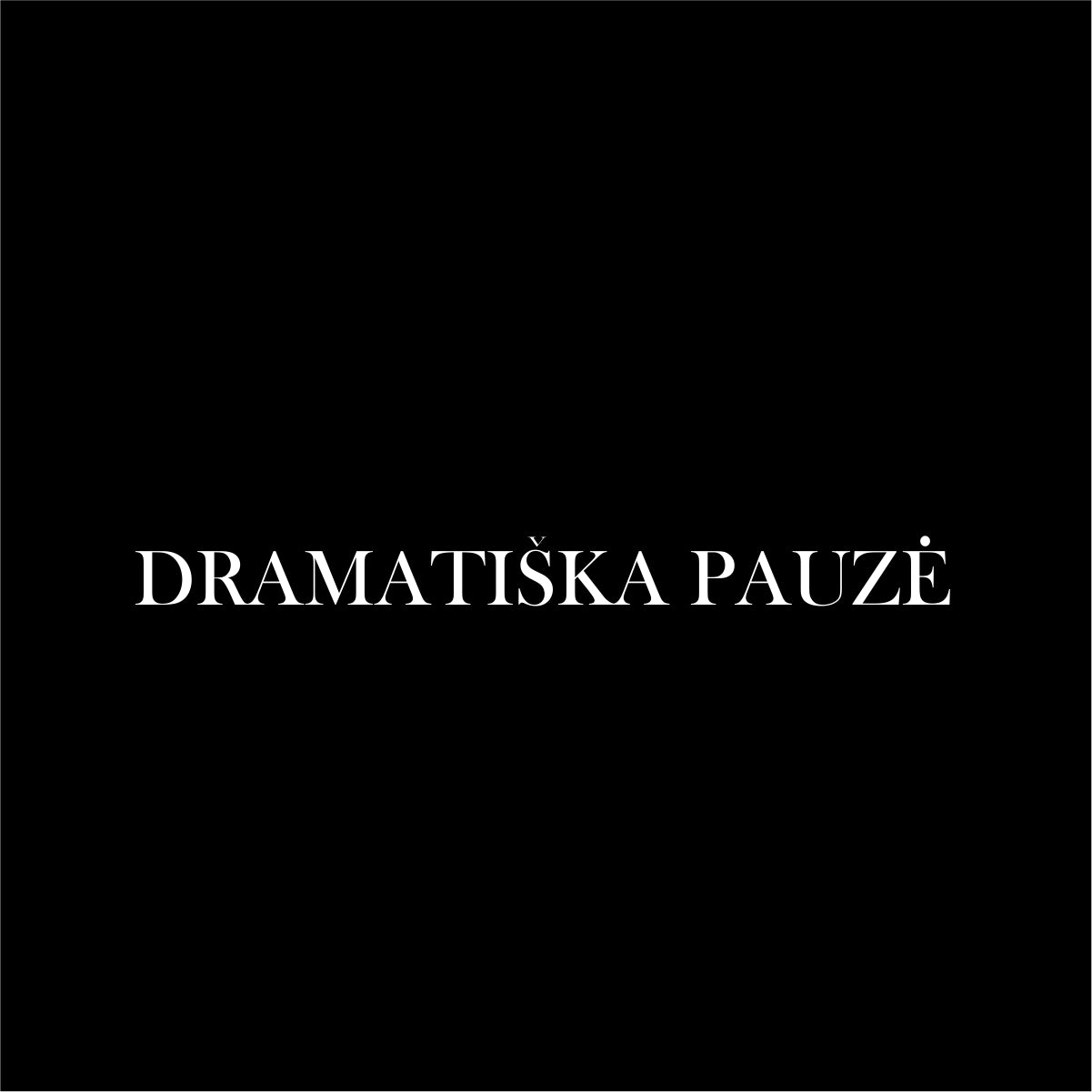 Juodi UNISEX marškinėliai "Dramatiška pauzė"