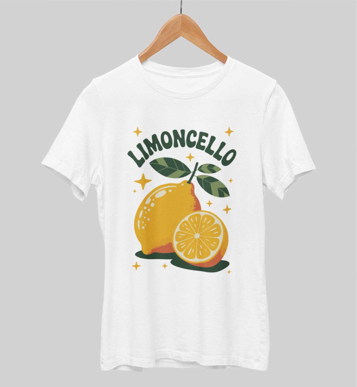 Balti unisex marškinėliai "Limoncello"