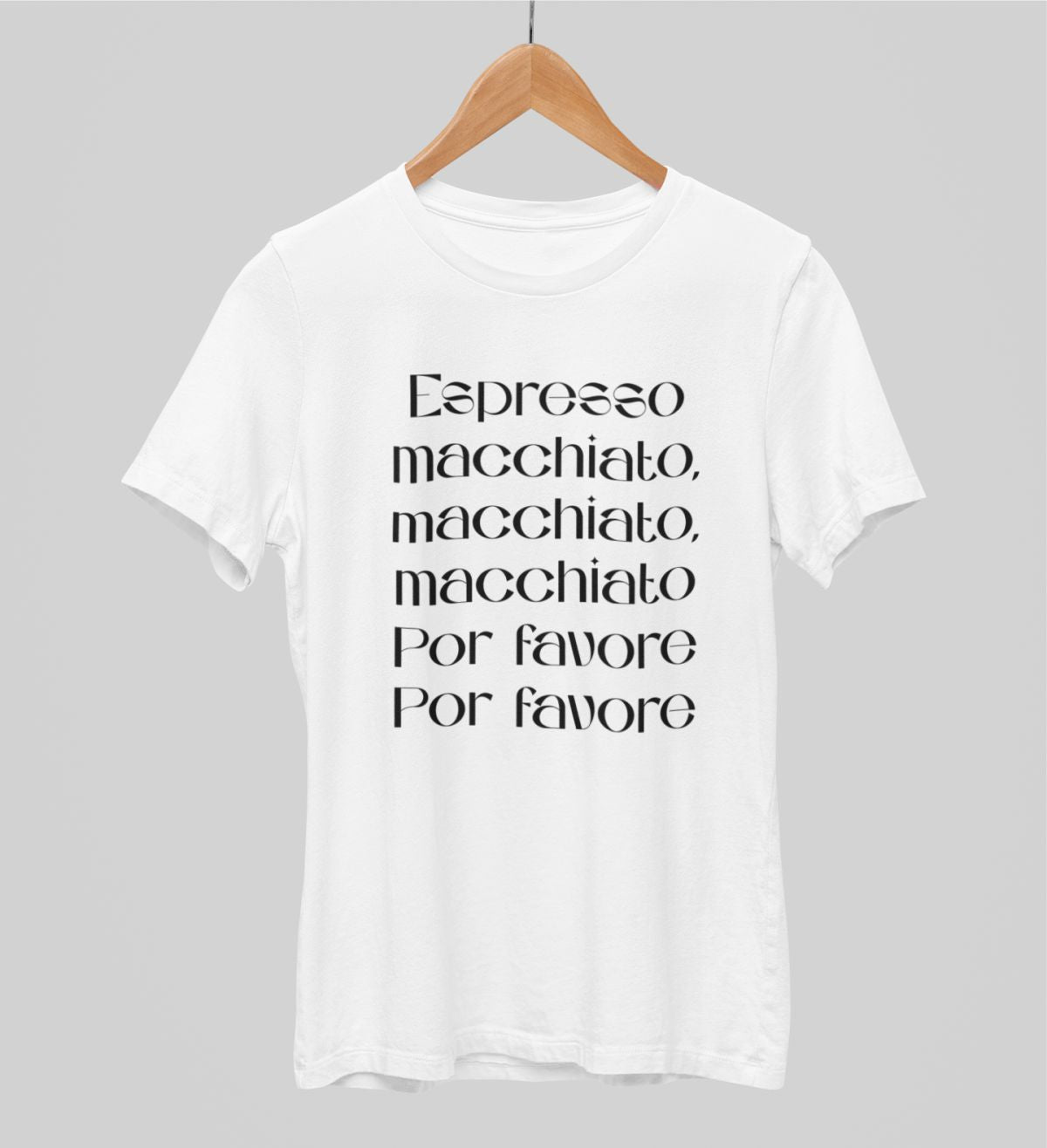 Balti unisex marškinėliai "Espresso"
