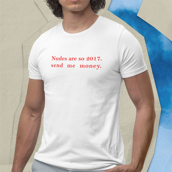 Balti UNISEX marškinėliai "Nudes"