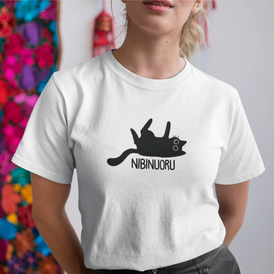 Balti UNISEX marškinėliai "Nibinuoru" (S dydis). Pagaminta prekė. Greitas išsiuntimas!
