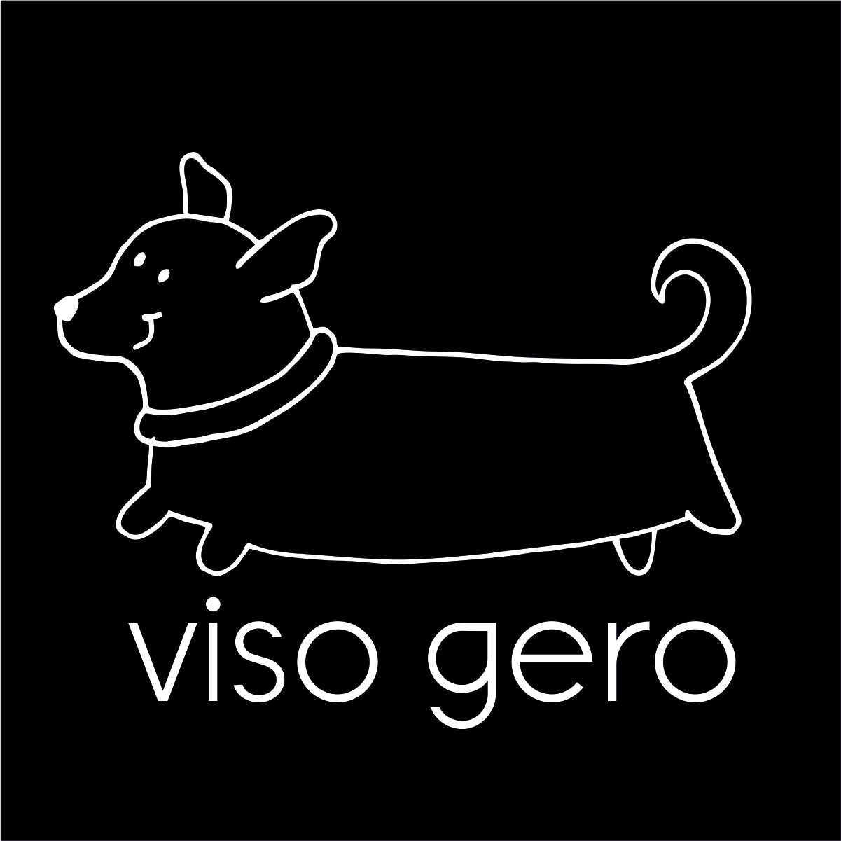 Juodas džemperis be gobtuvo "Viso gero"