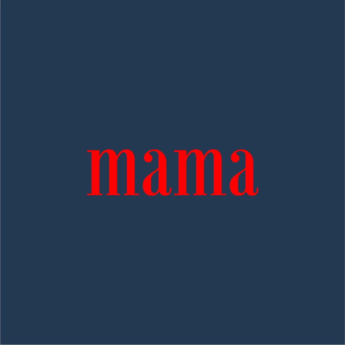Mėlynas džemperis be gobtuvo "Raudona mama"