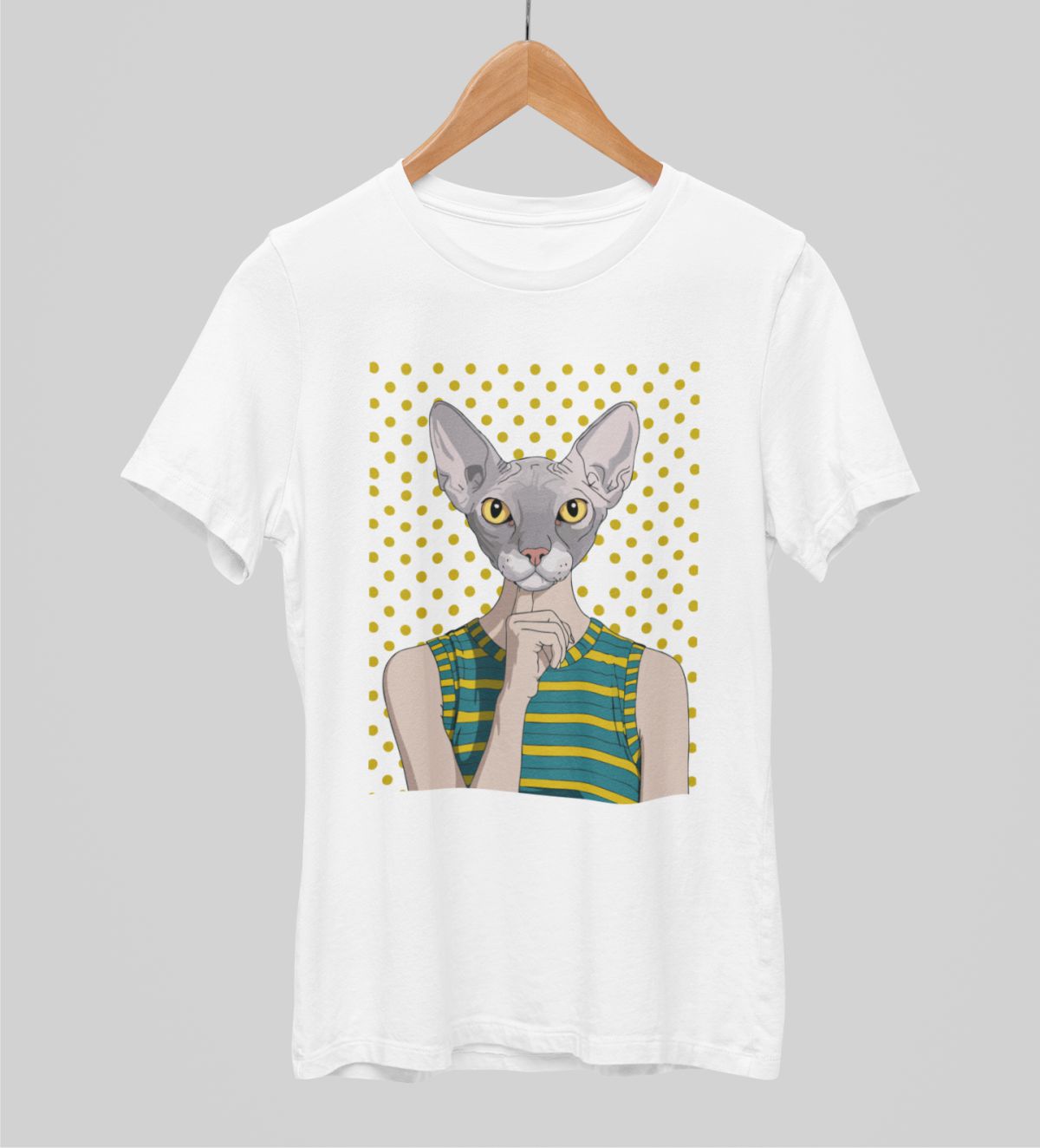 Balti unisex marškinėliai "Sfinksė"