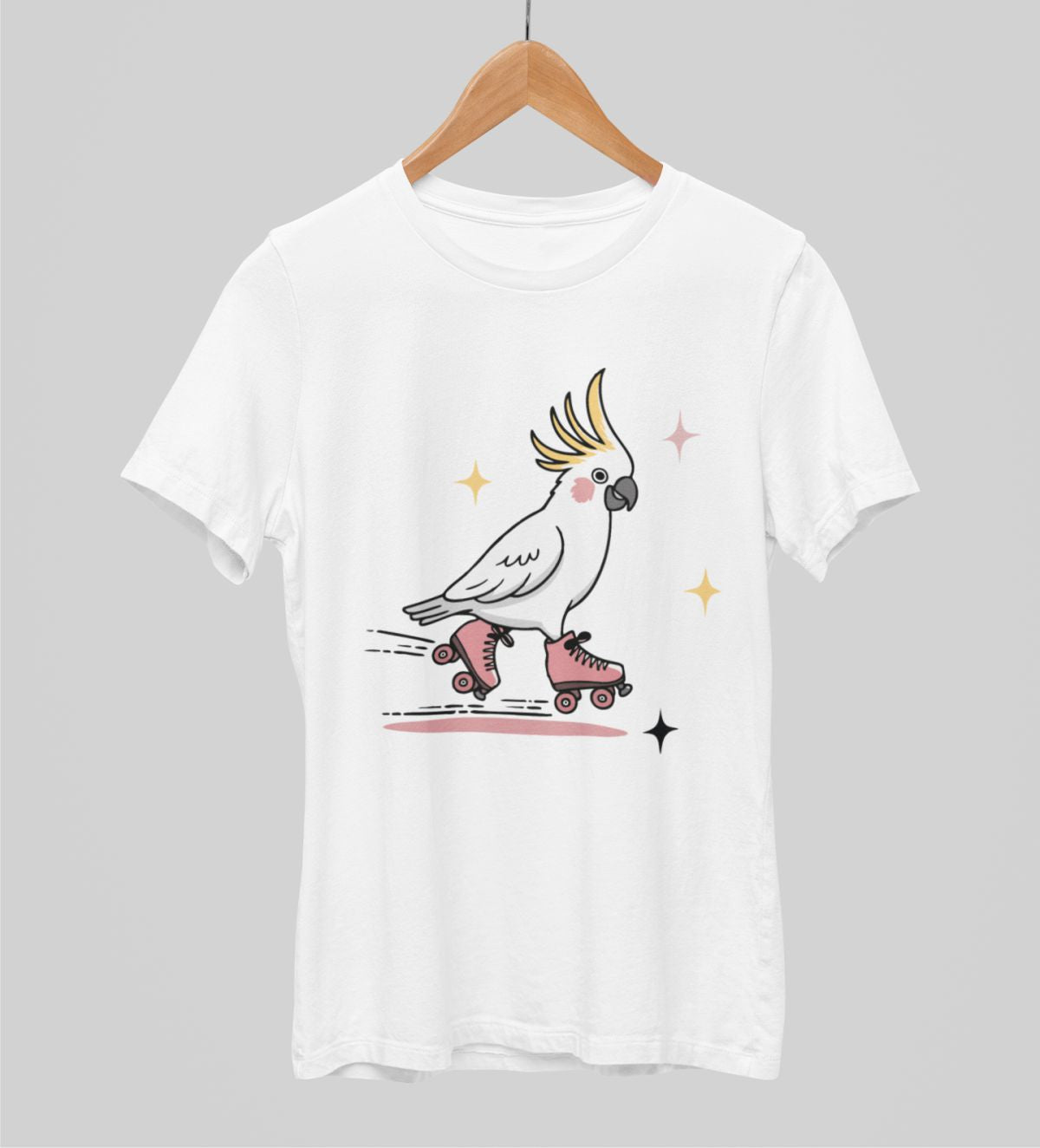 Balti unisex marškinėliai "Lekiam"