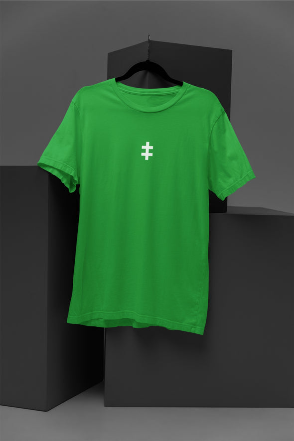 Žali UNISEX marškinėliai "Jogailaičių kryžius" PASKUTINIAI VIENETAI (Imperial)