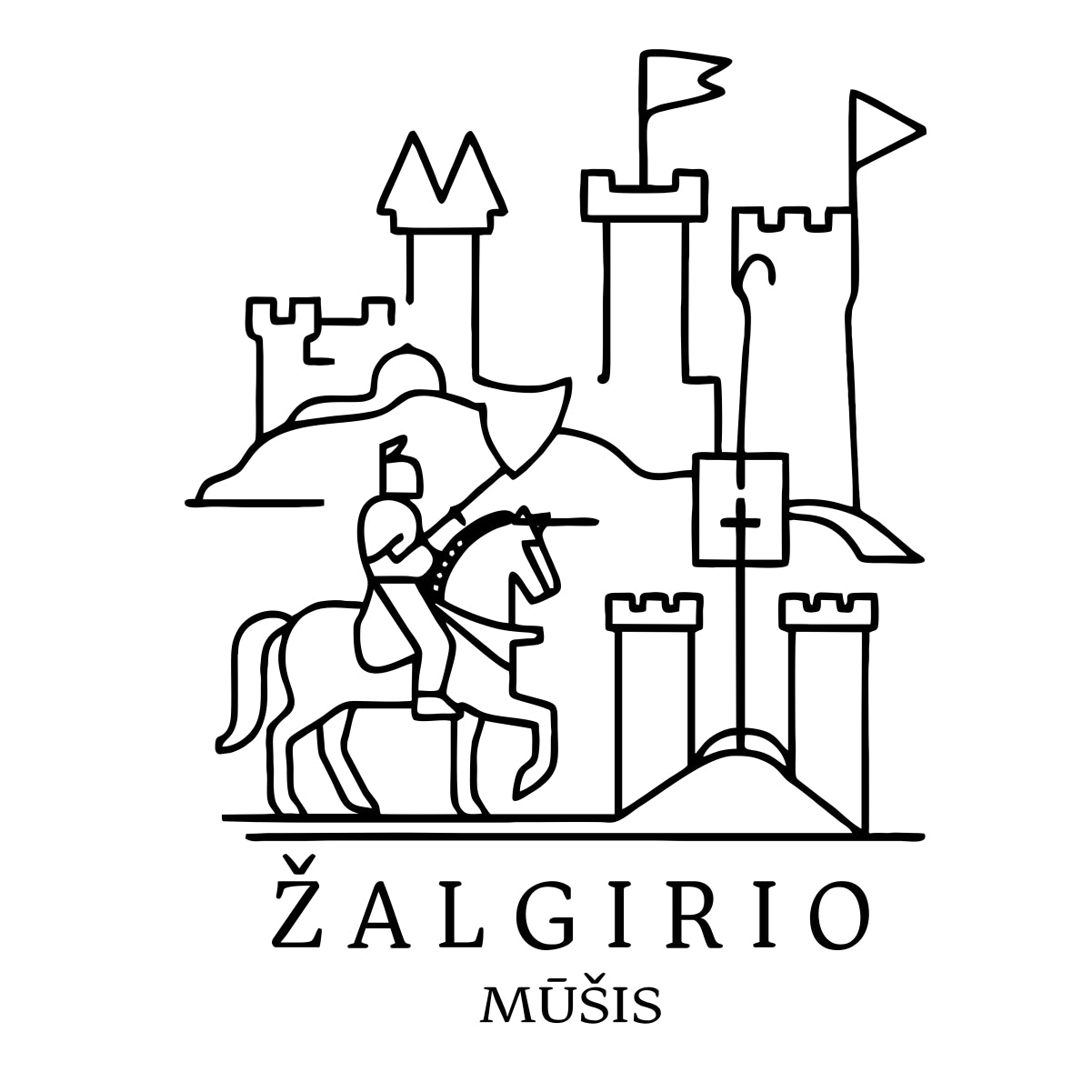 Balti unisex marškinėliai "Žalgirio mūšio akimirka"